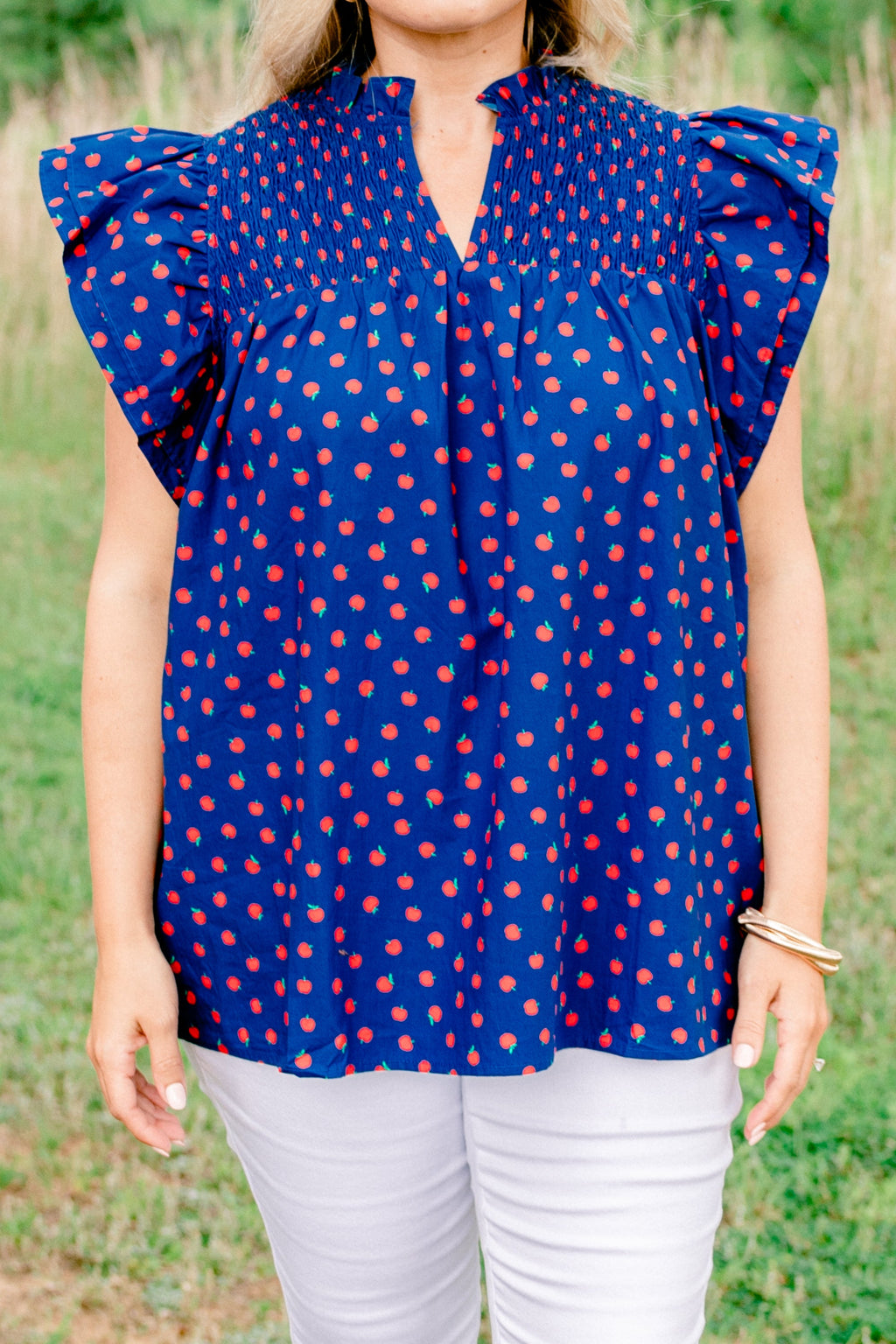 Love Like Mine Top, Navy Apple
