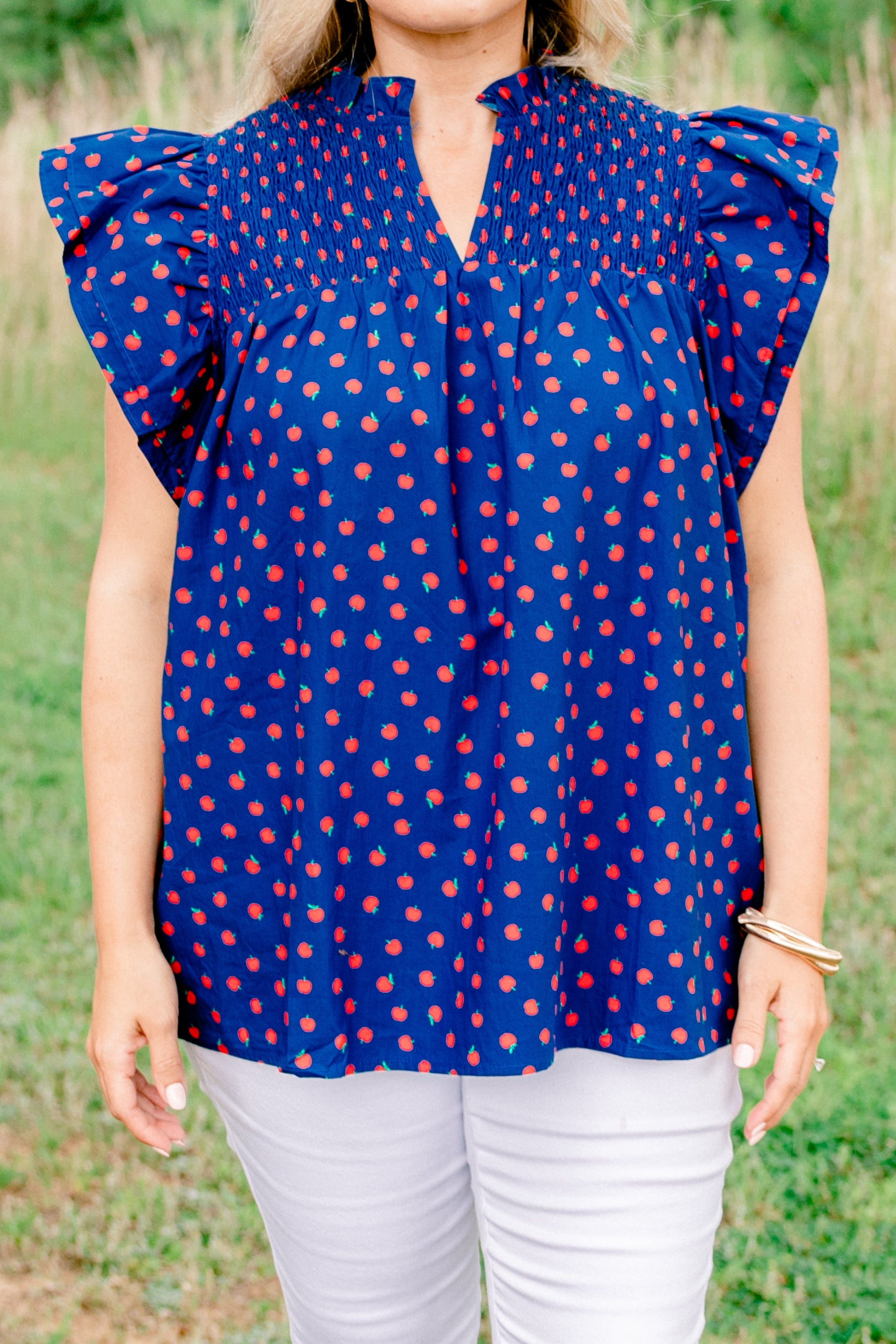 Love Like Mine Top, Navy Apple