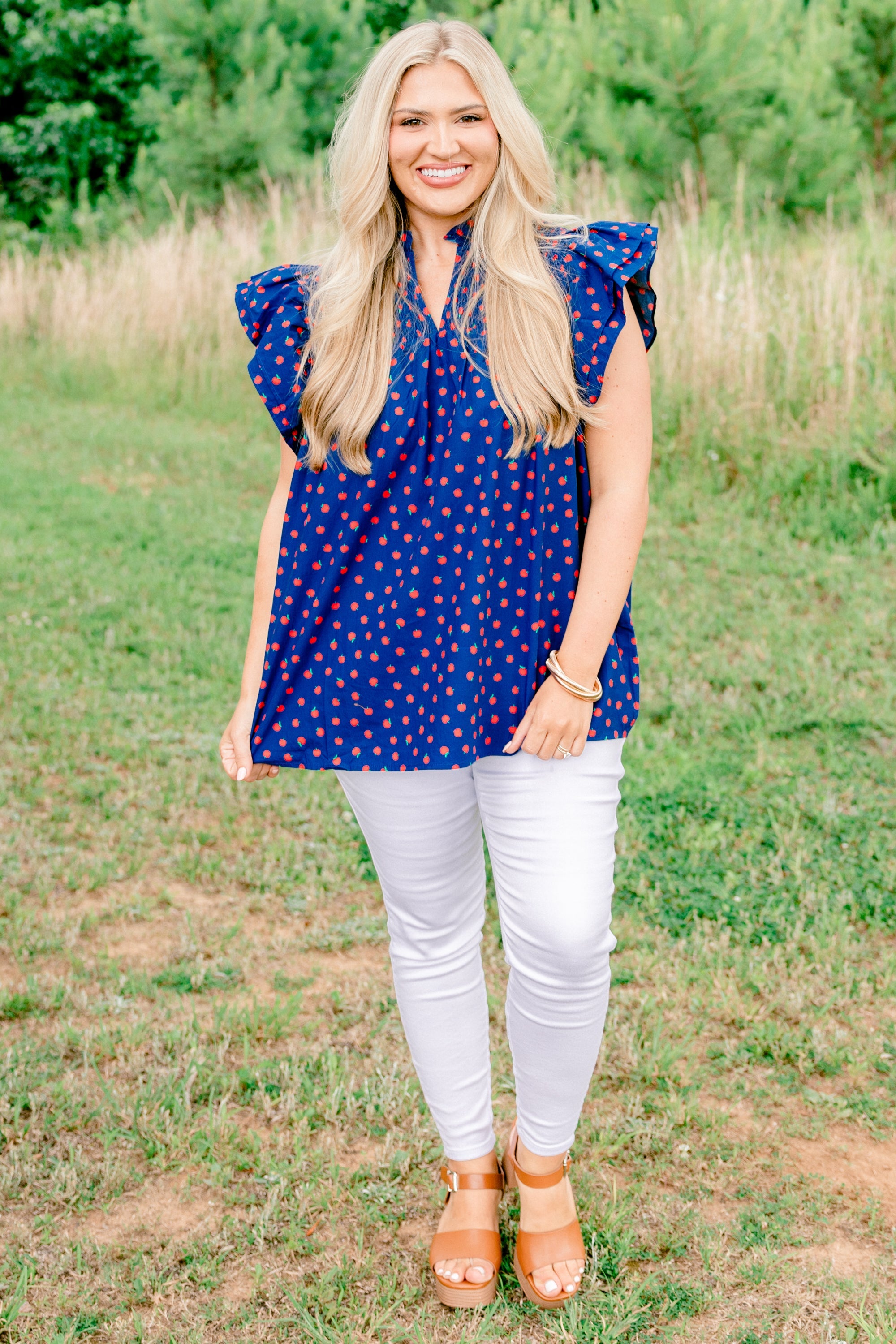 Love Like Mine Top, Navy Apple