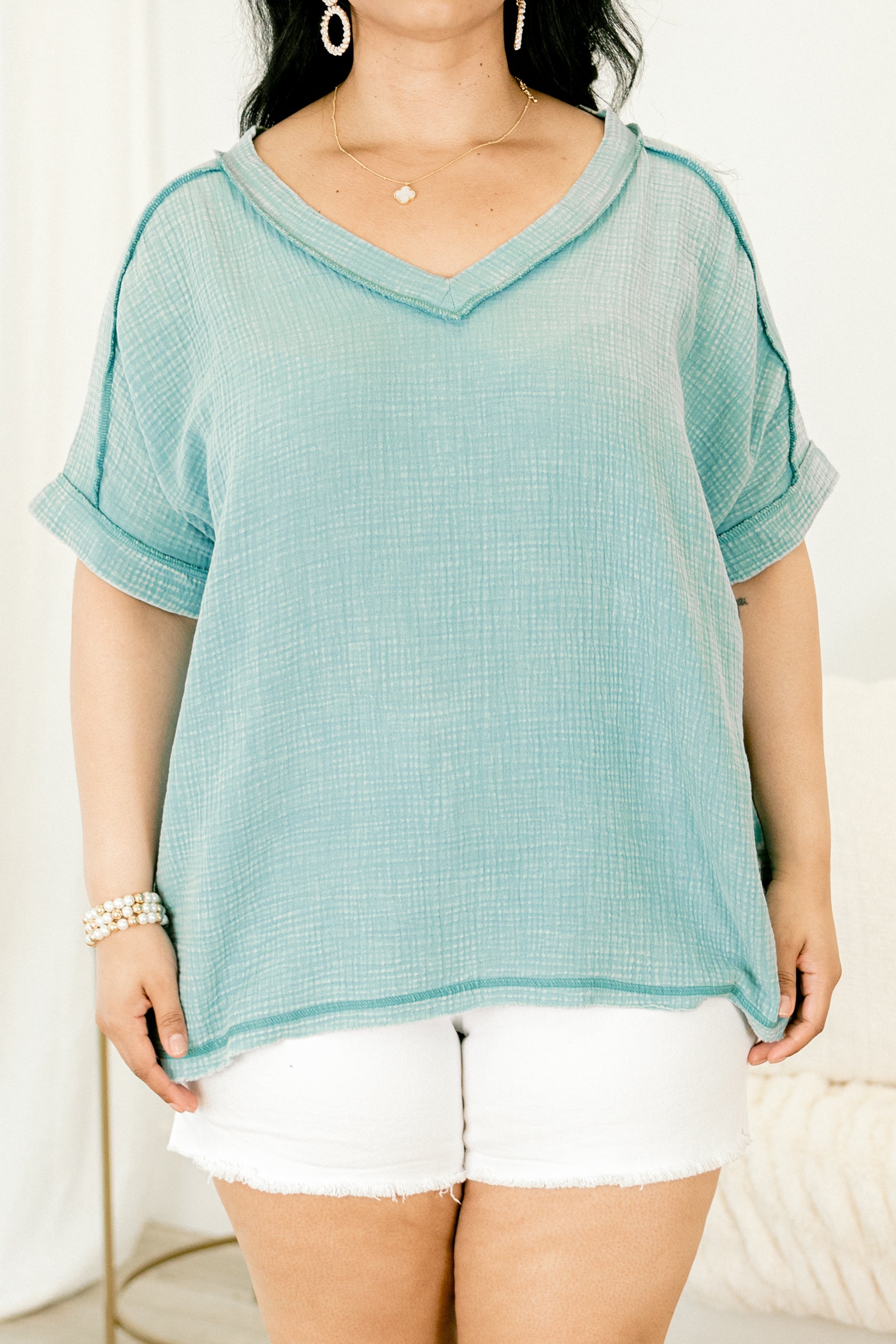 Love Like You Mean It Top,  Dusty Teal