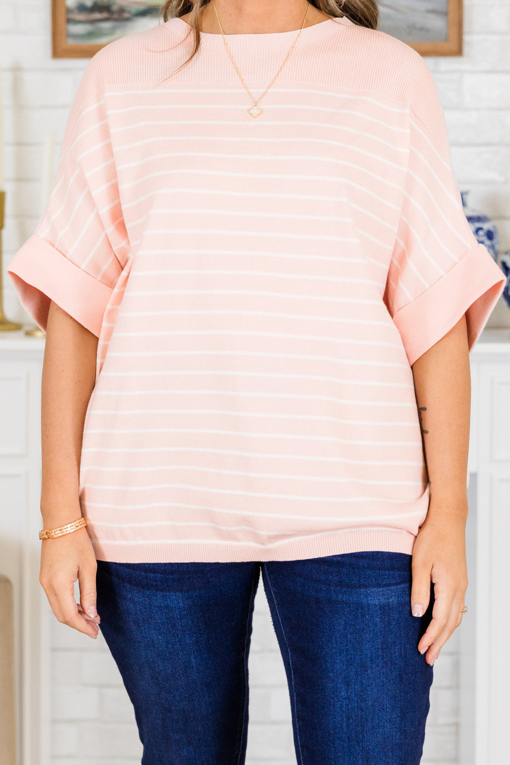 Love You, Mean It Top, Pink