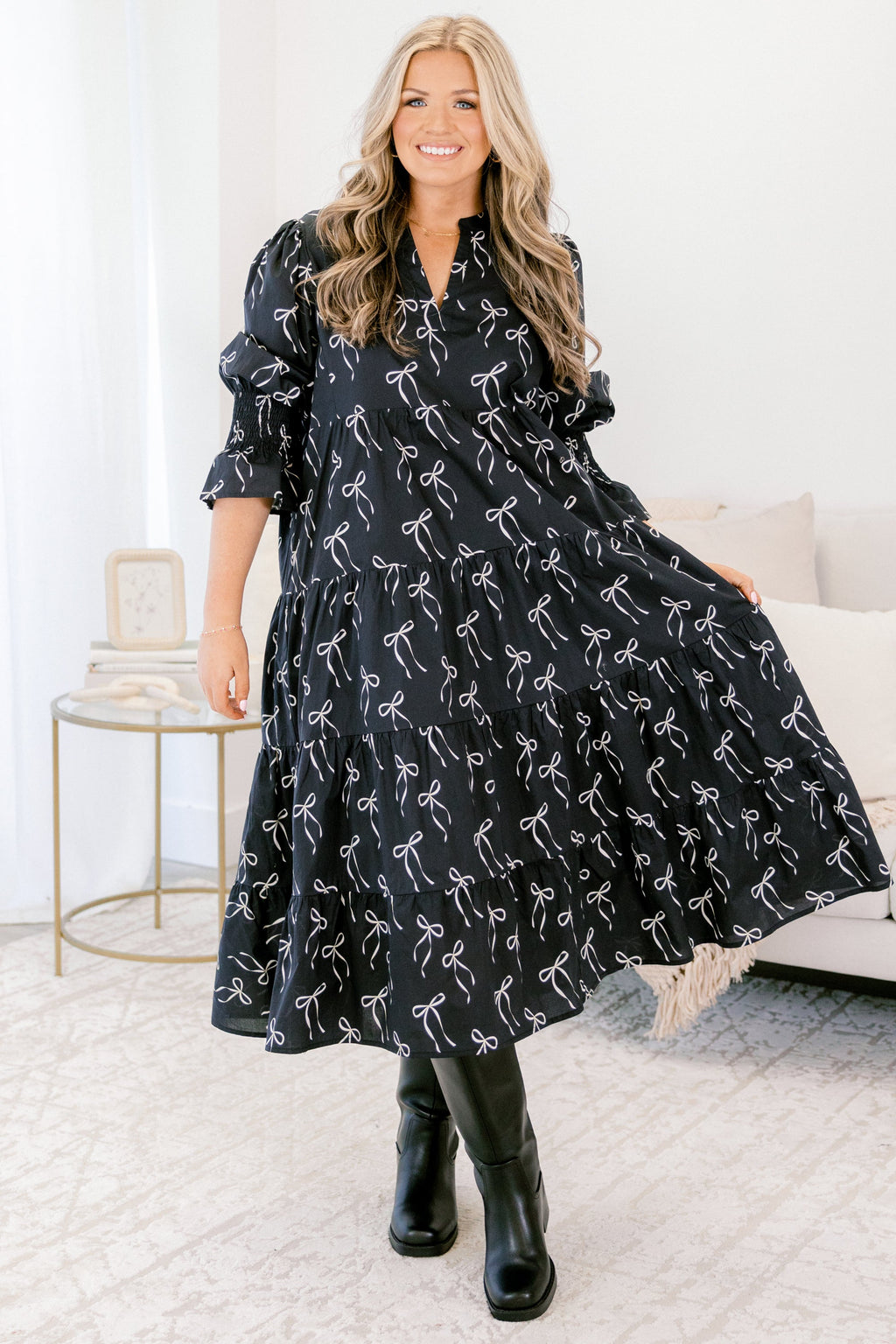 Love You So Dress, Black Bow