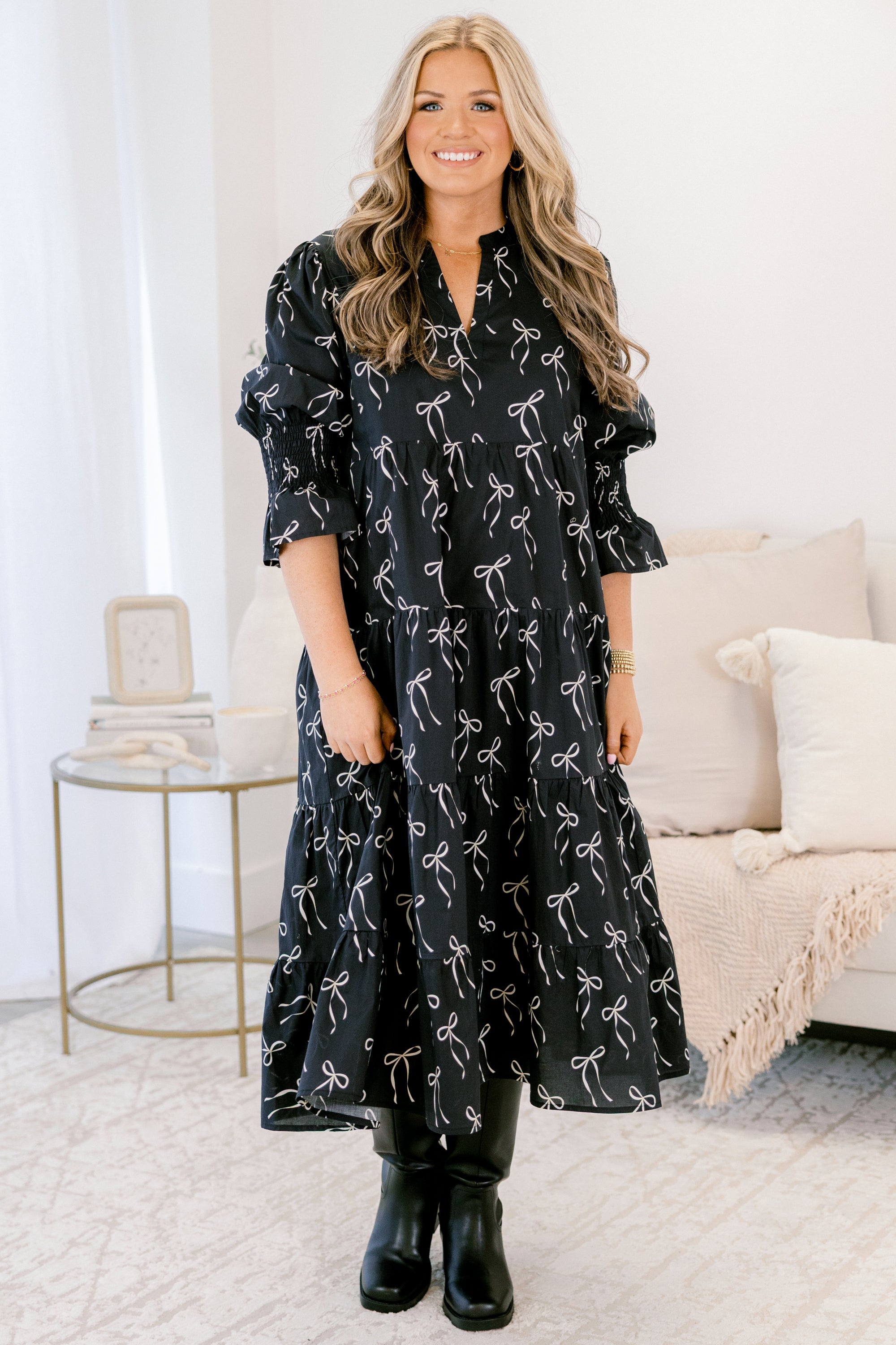 Love You So Dress, Black Bow