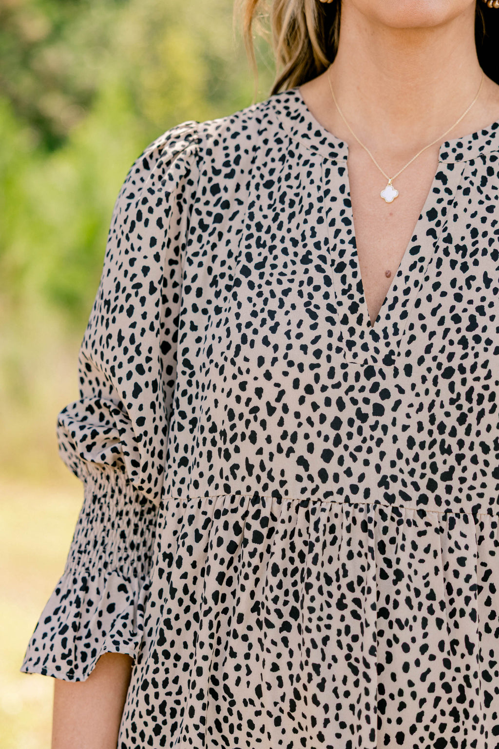 Love You So Dress, Brown Leopard