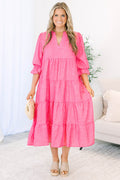 Love You So Dress, Fuchsia Polka Dot