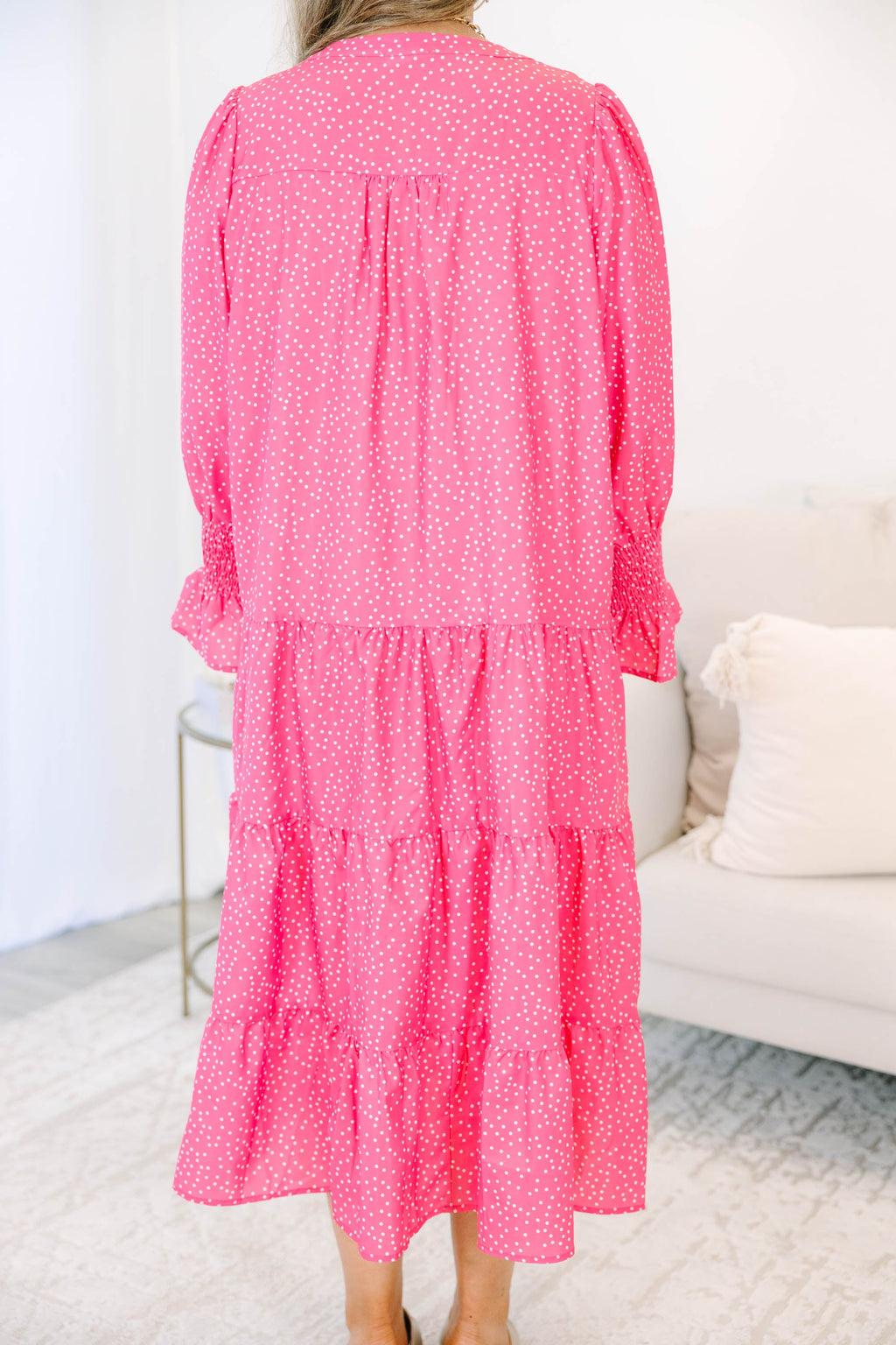 Love You So Dress, Fuchsia Polka Dot