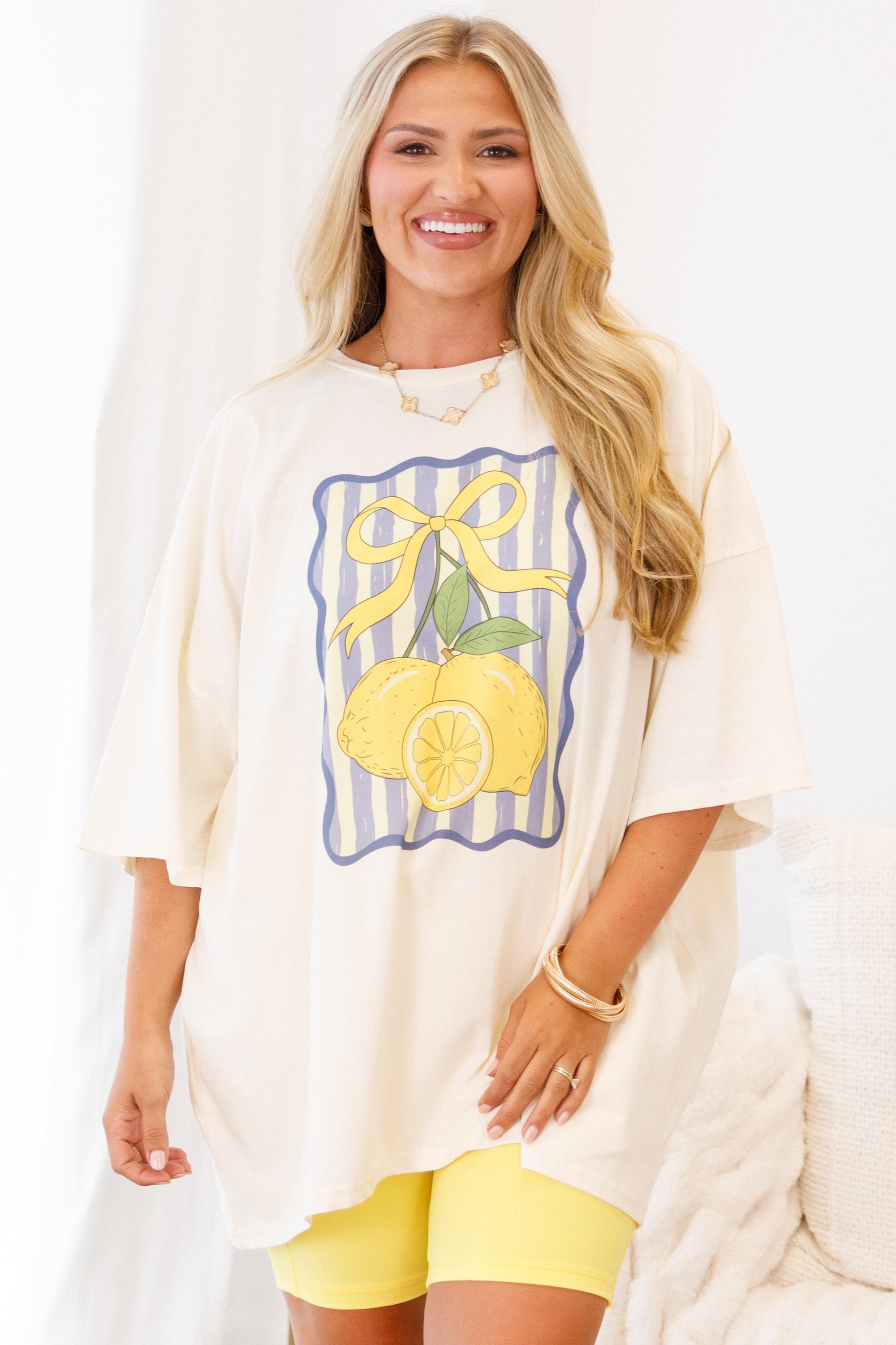 Love & Lemons Boyfriend Tee, Ivory
