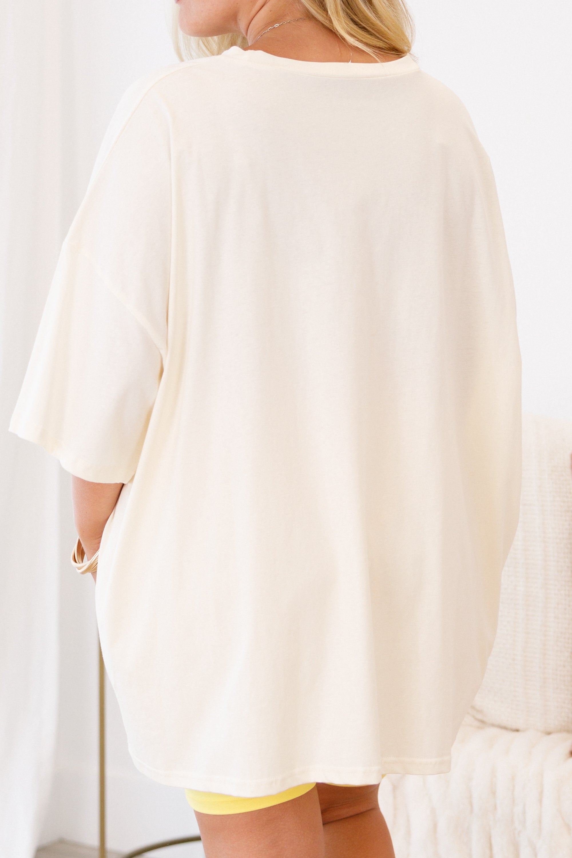 Love & Lemons Boyfriend Tee, Ivory