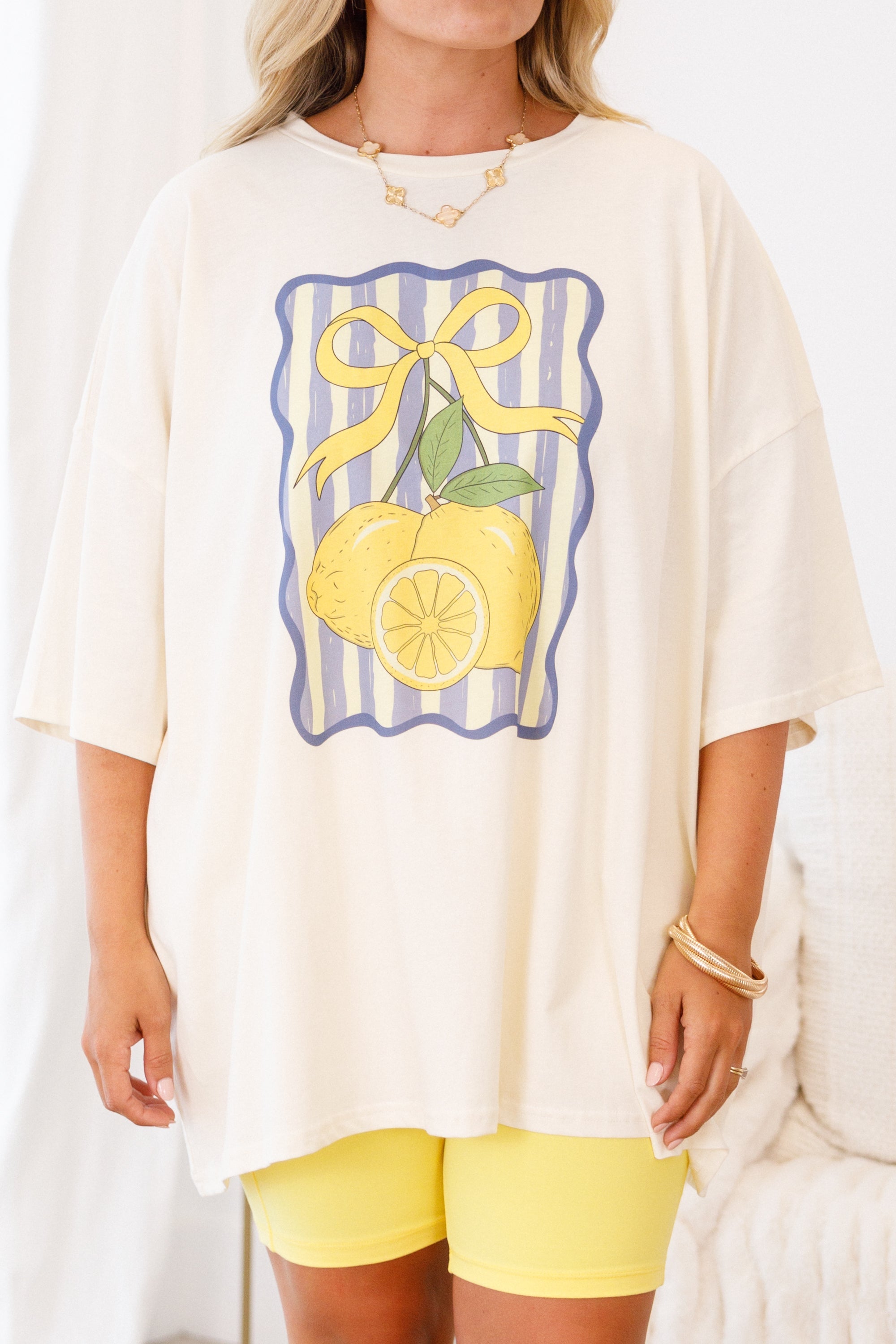 Love & Lemons Boyfriend Tee, Ivory