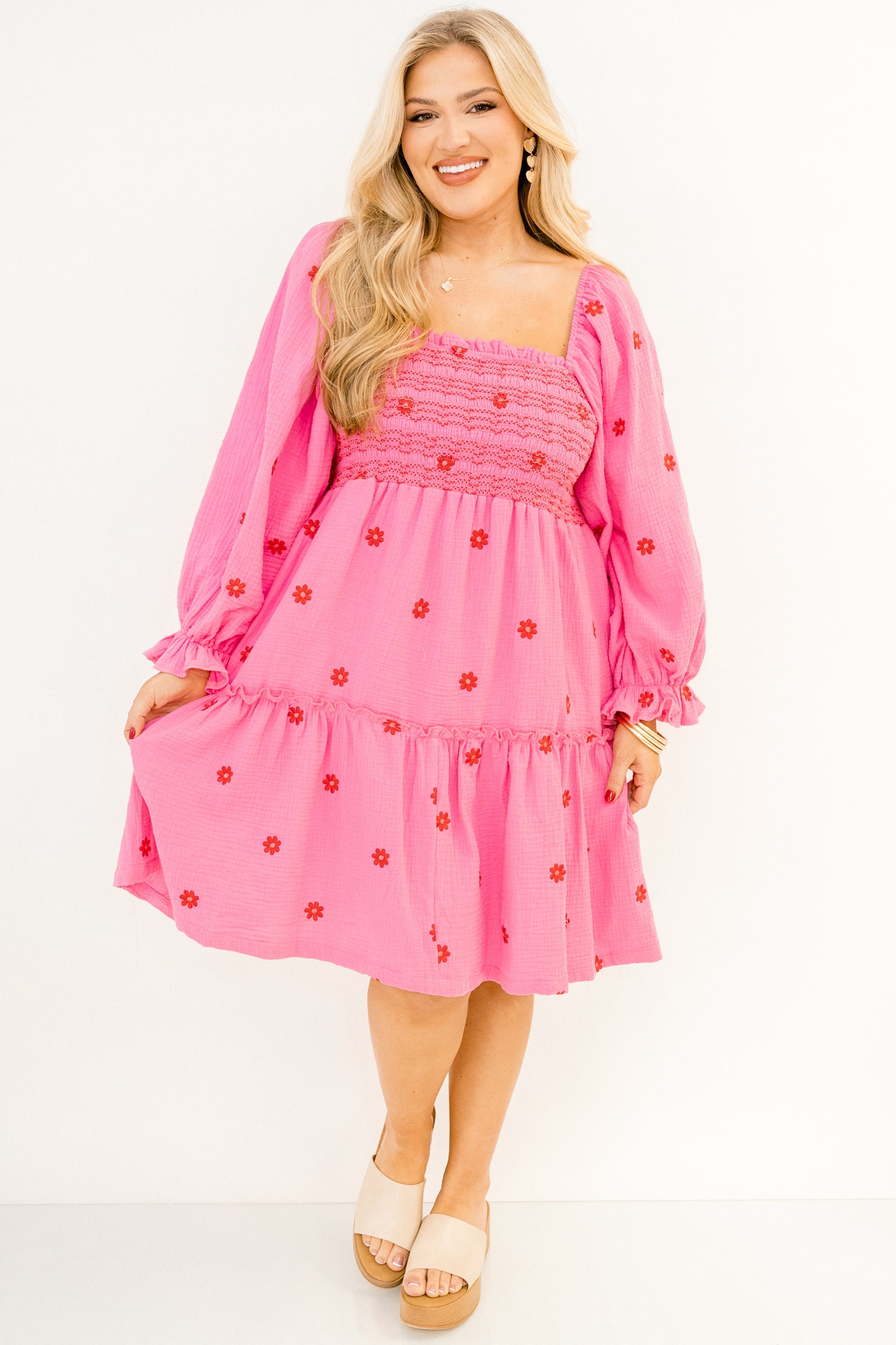 Lovely Days Dress, Fuchsia