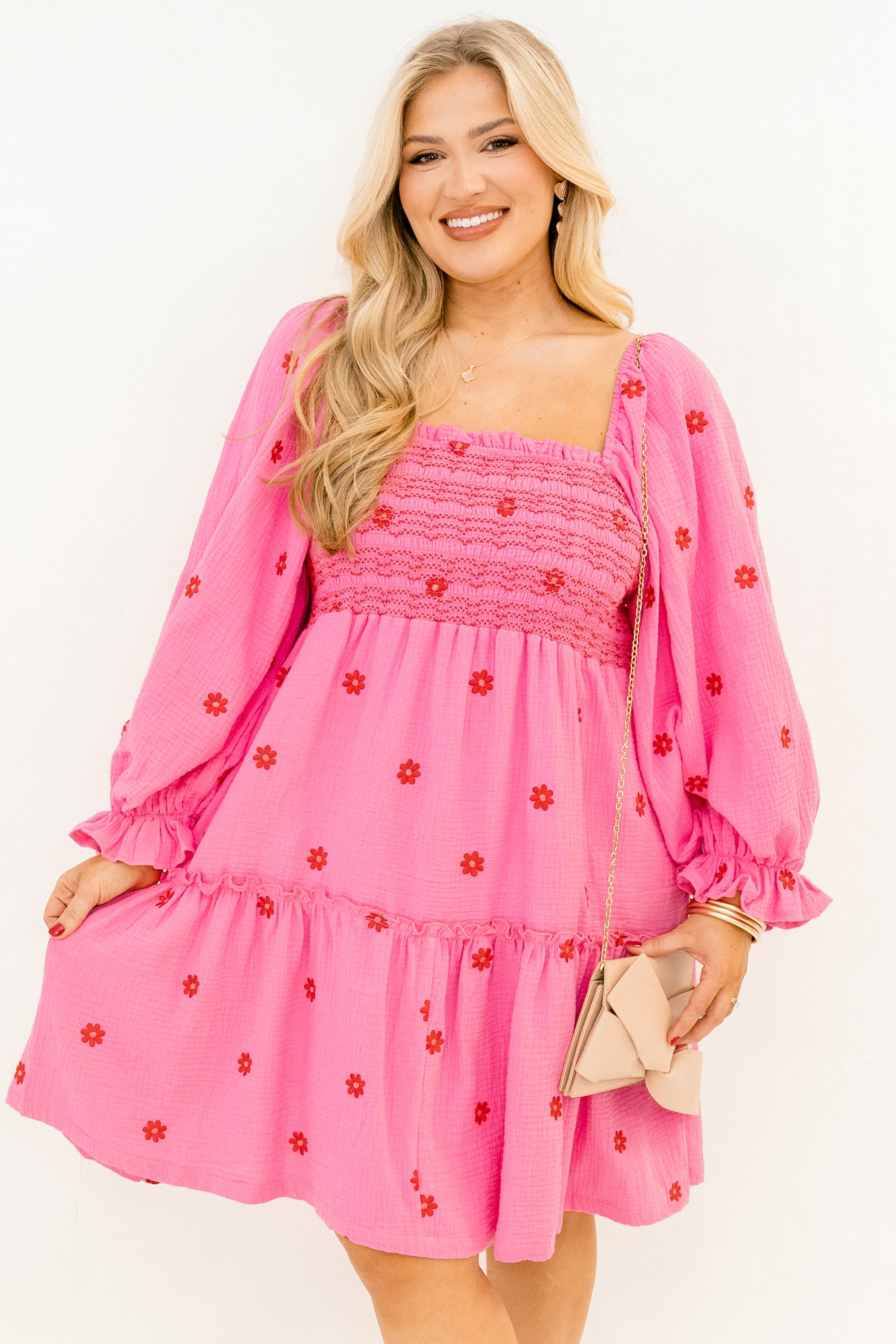 Lovely Days Dress, Fuchsia