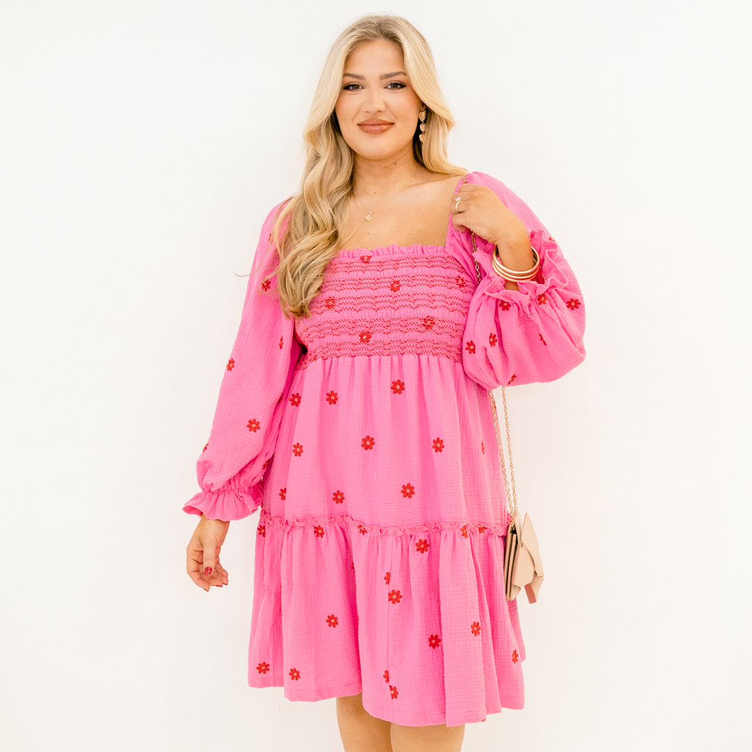 Lovely Days Dress, Fuchsia