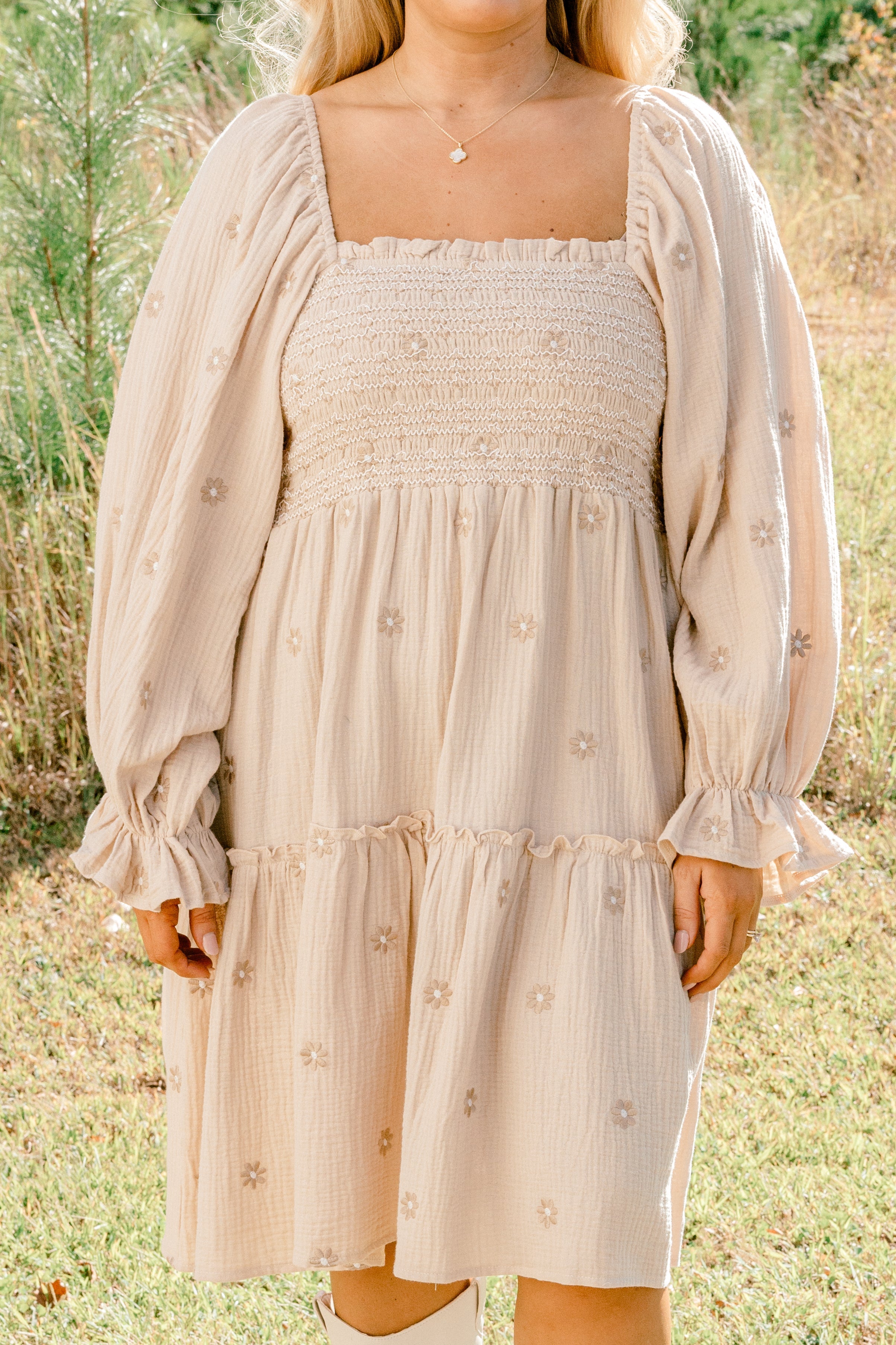 Lovely Days Dress, Tan