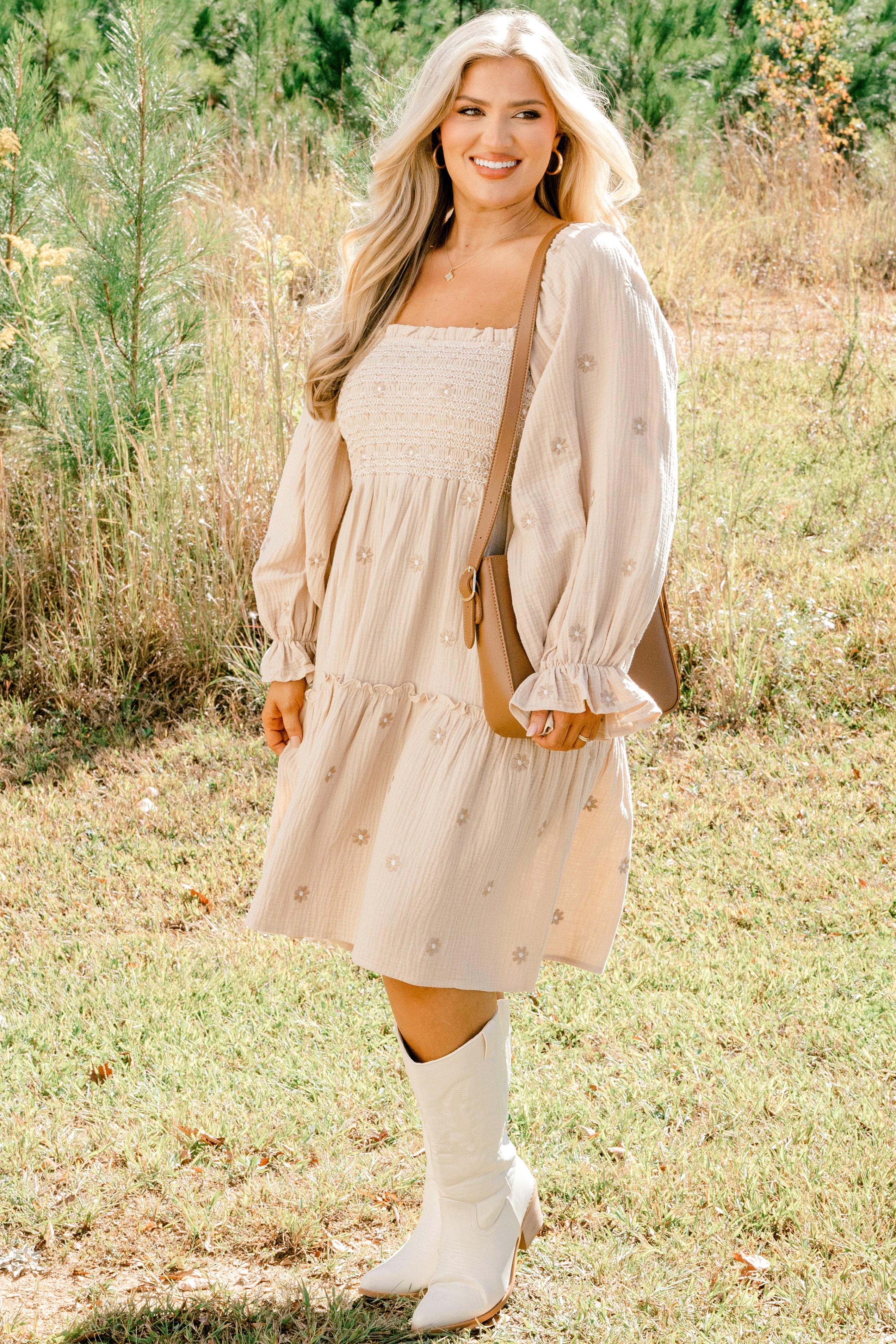 Lovely Days Dress, Tan