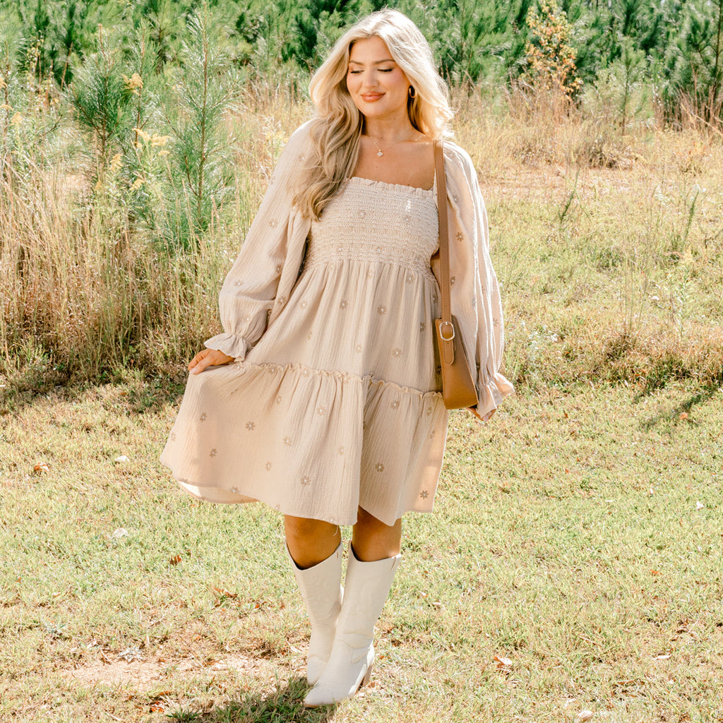 Lovely Days Dress, Tan
