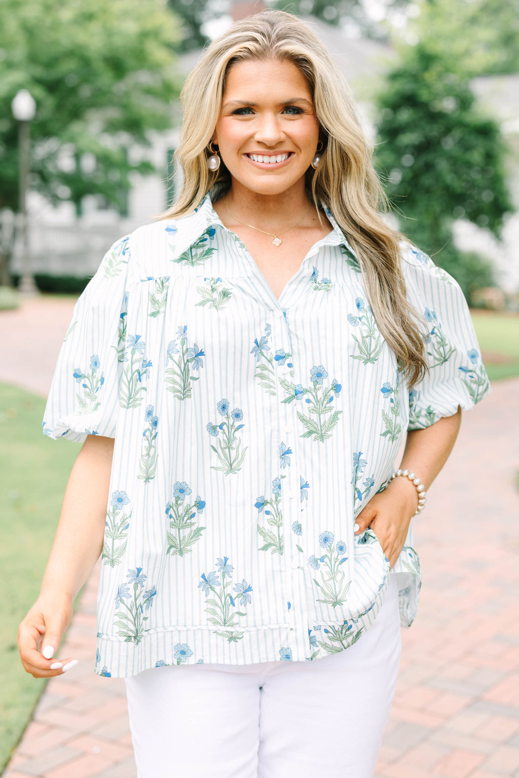 Lovely Outlook Top, Blue