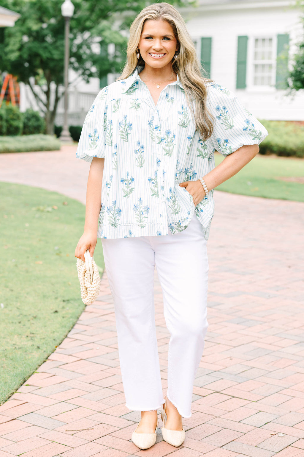 Lovely Outlook Top, Blue