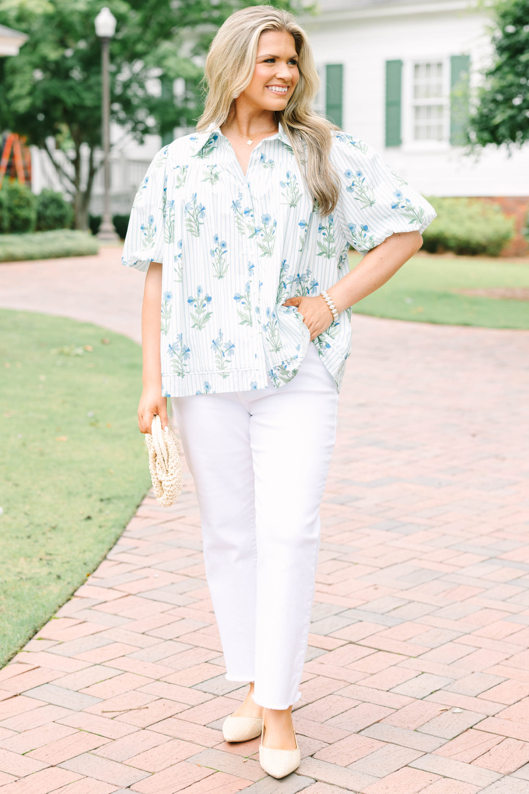 Lovely Outlook Top, Blue