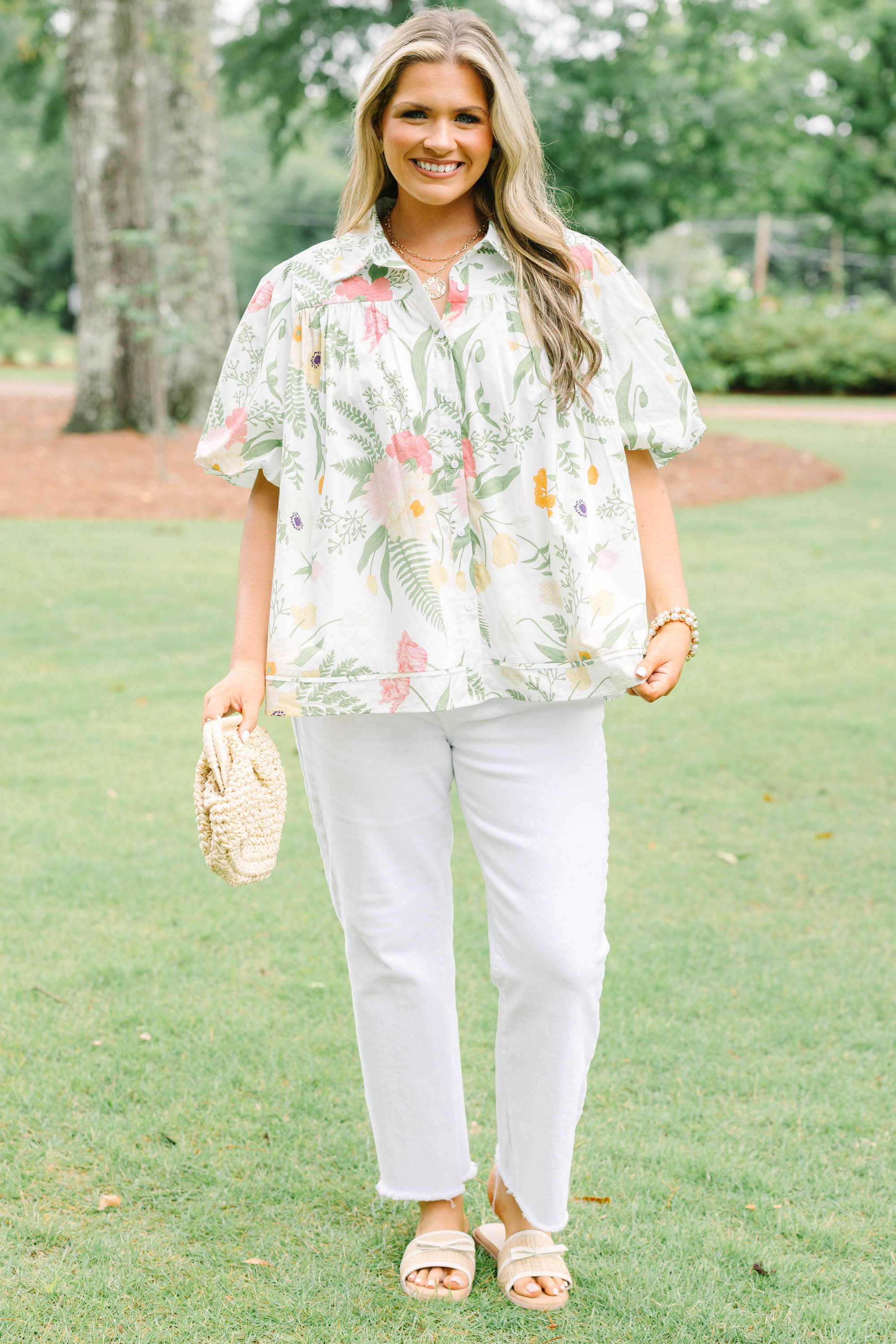 Lovely Outlook Top, Cream