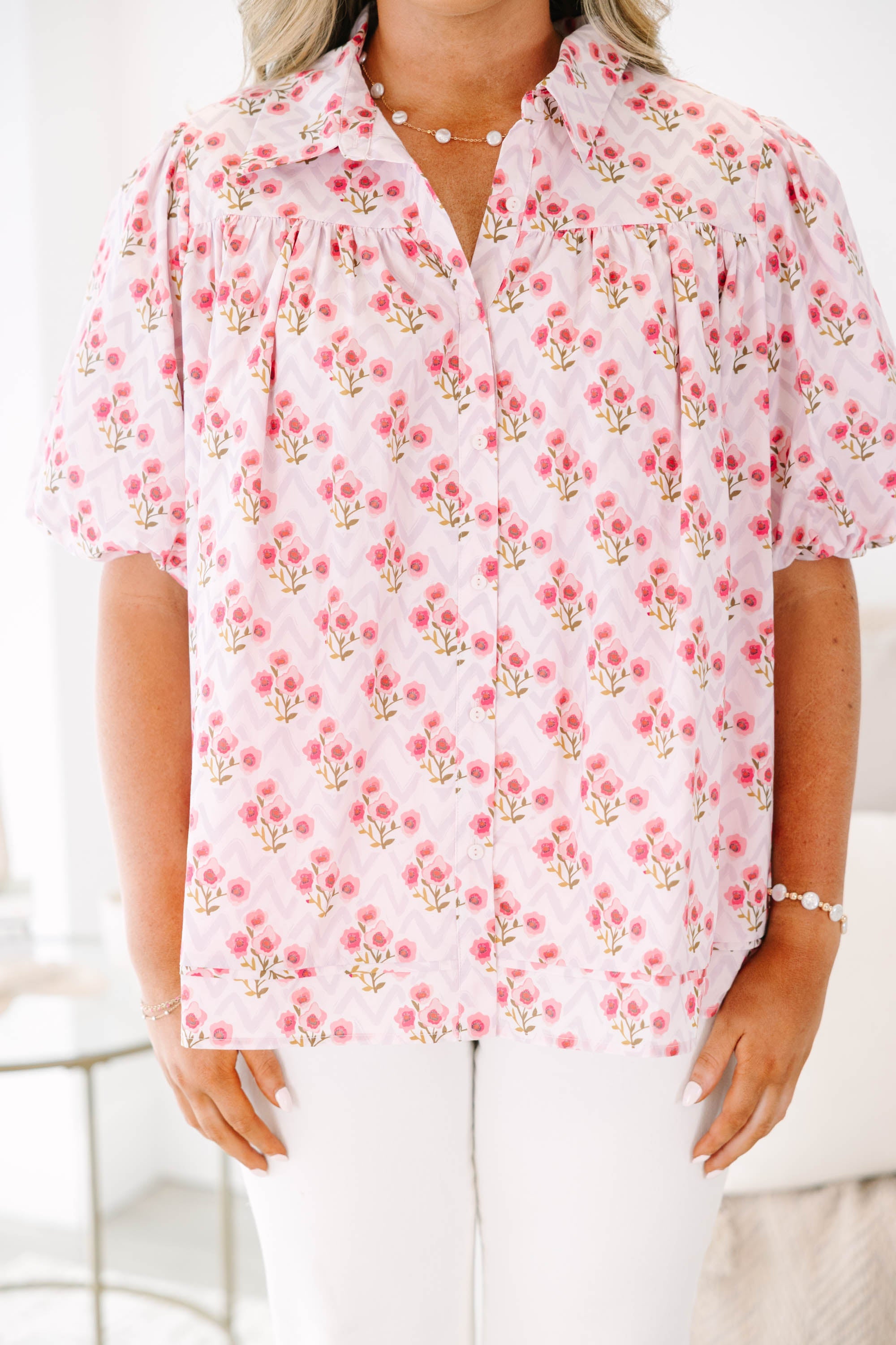 Lovely Outlook Top, Pink