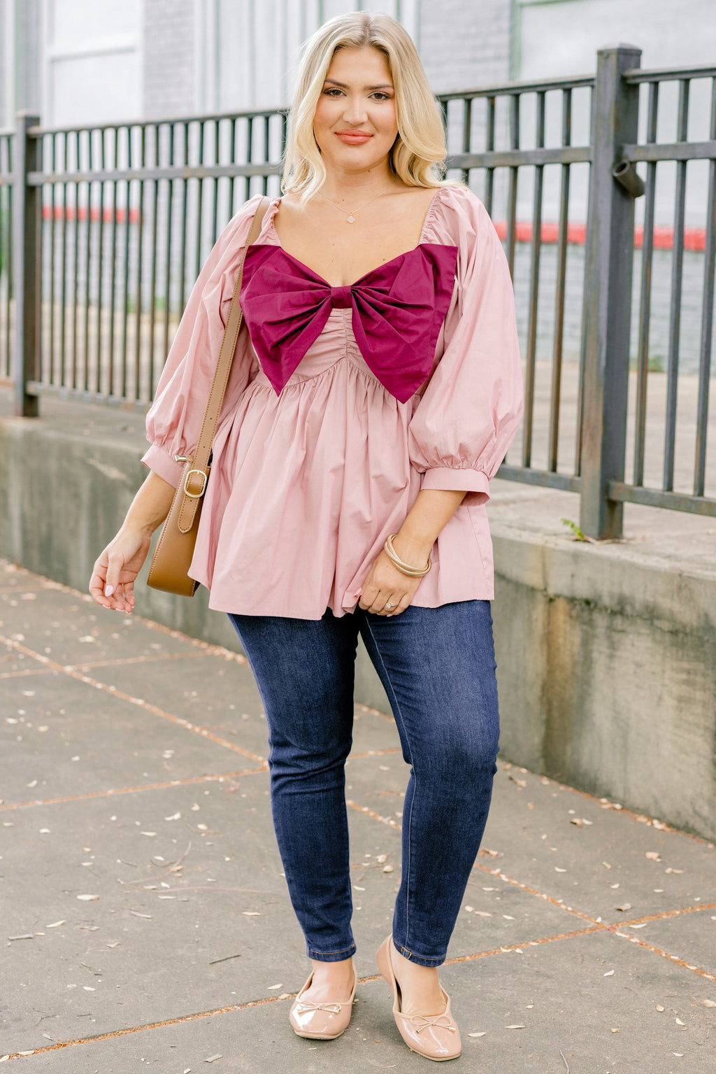 Lovely Times Top, Pink-Burgundy