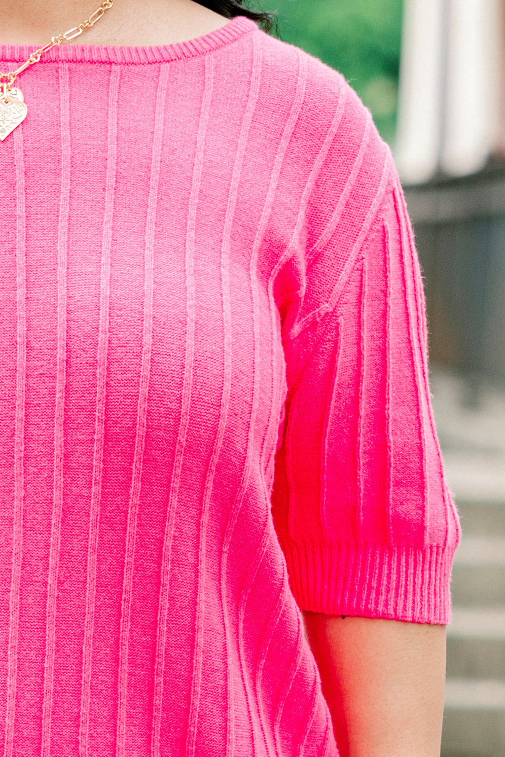 Lovergirl Knit Top, Hot Pink