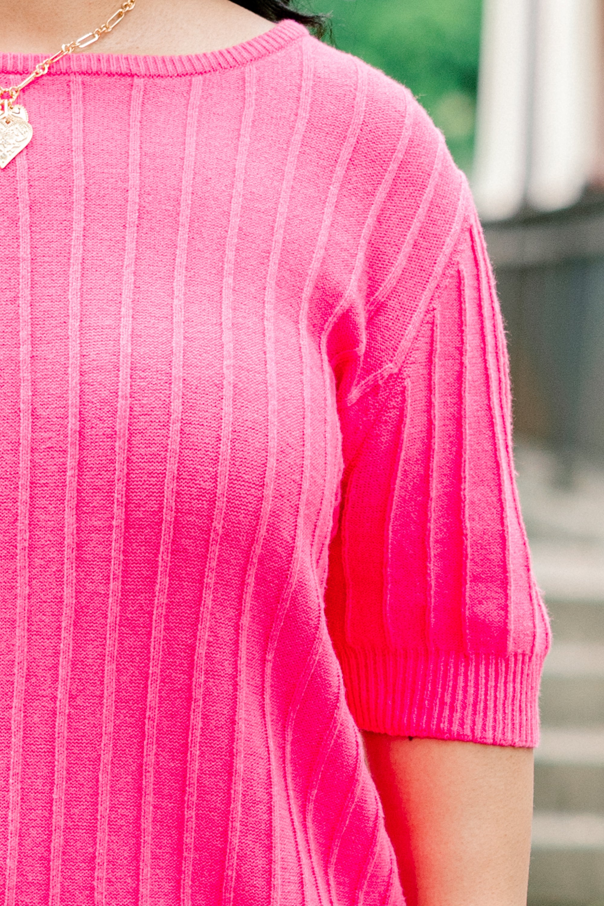 Lovergirl Knit Top, Hot Pink