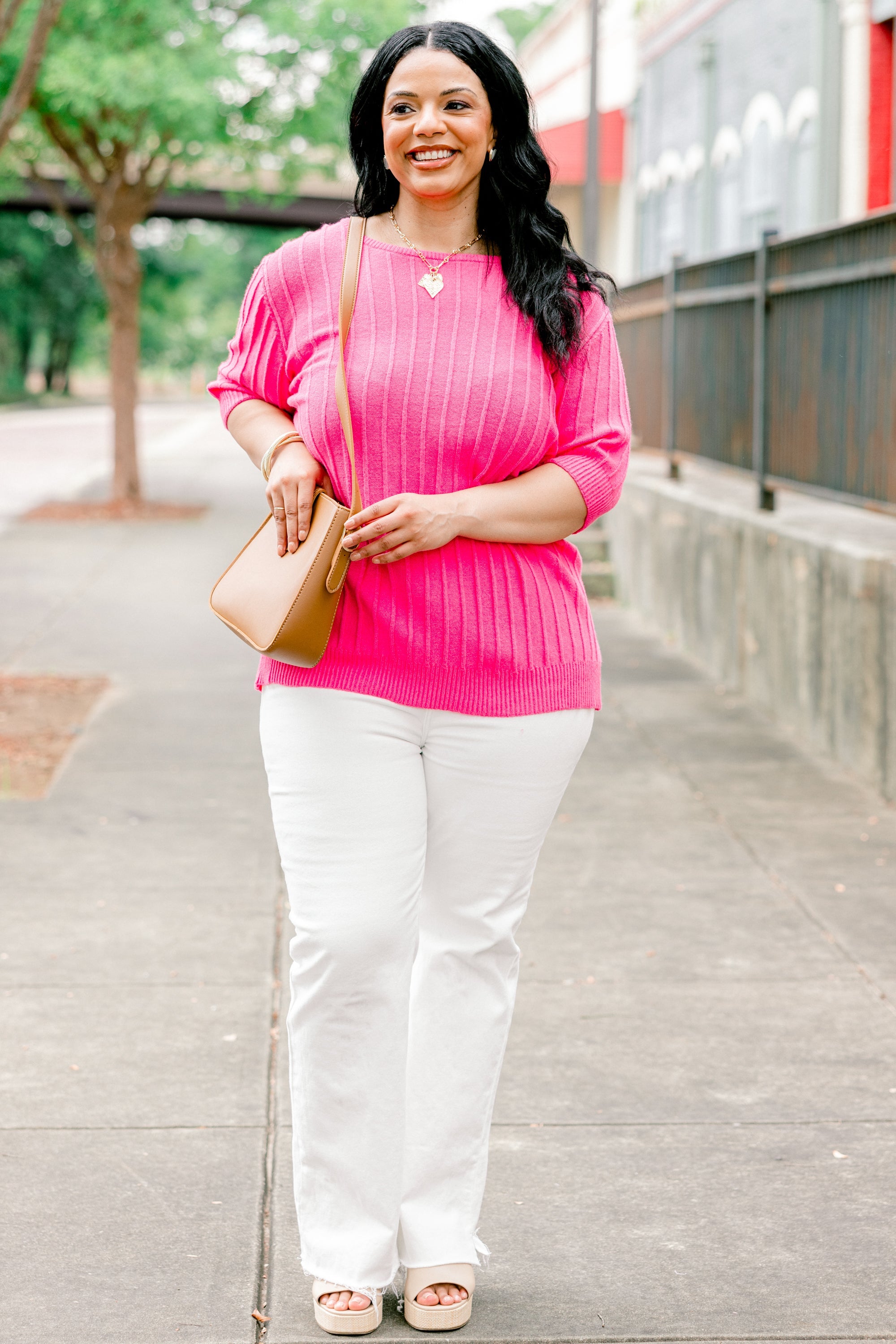 Lovergirl Knit Top, Hot Pink