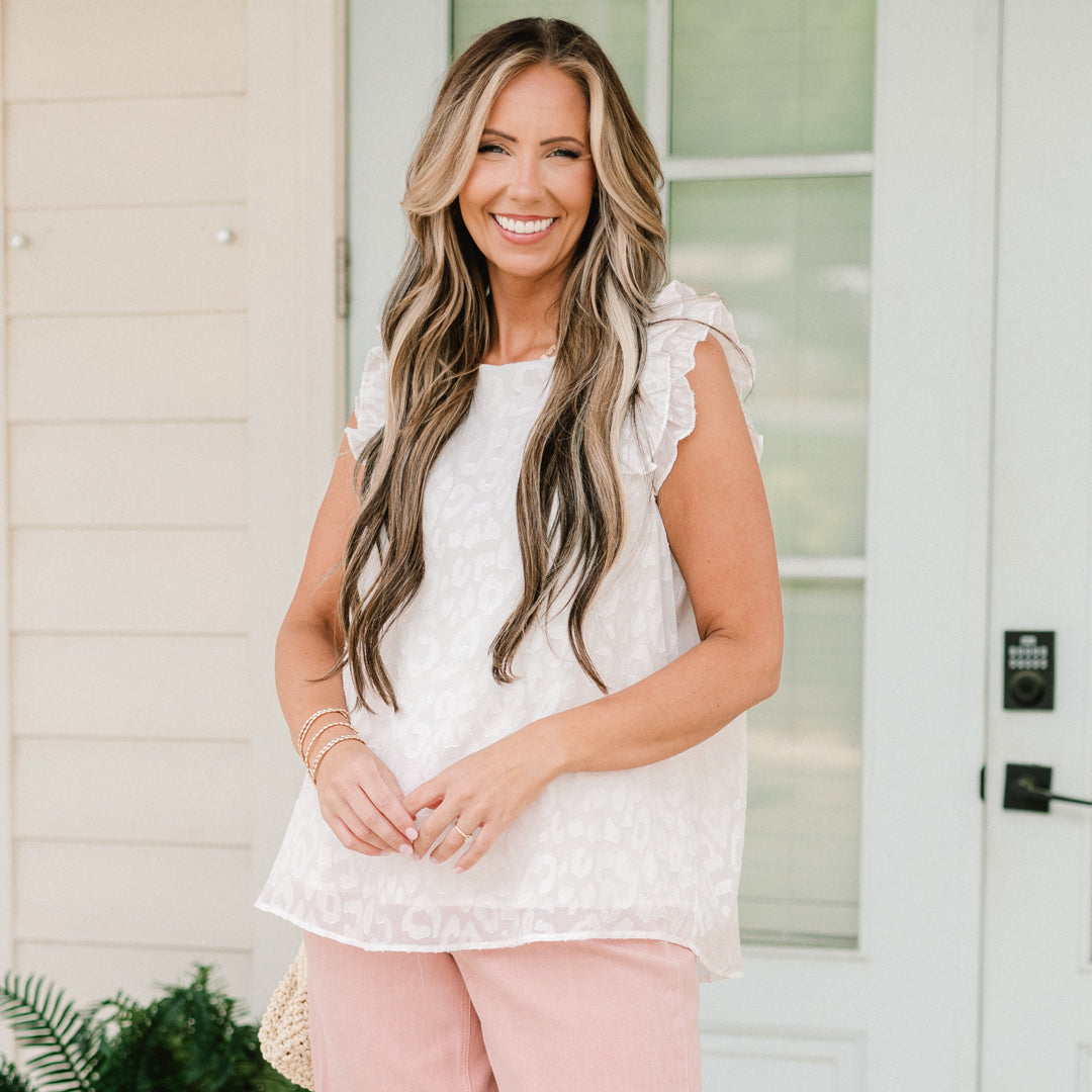 Loving Flutters Top, Ivory