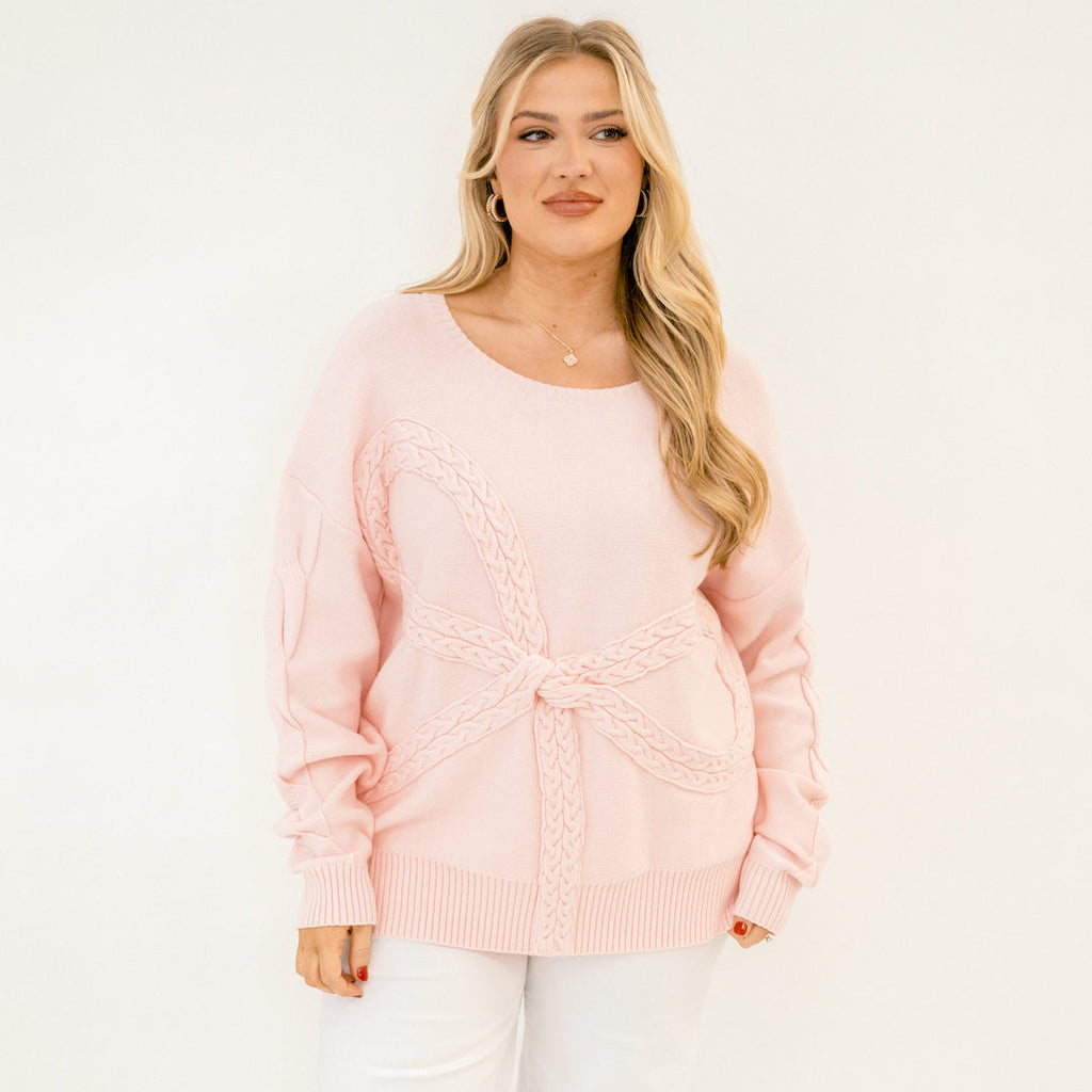 Loving My Life Sweater, Pink