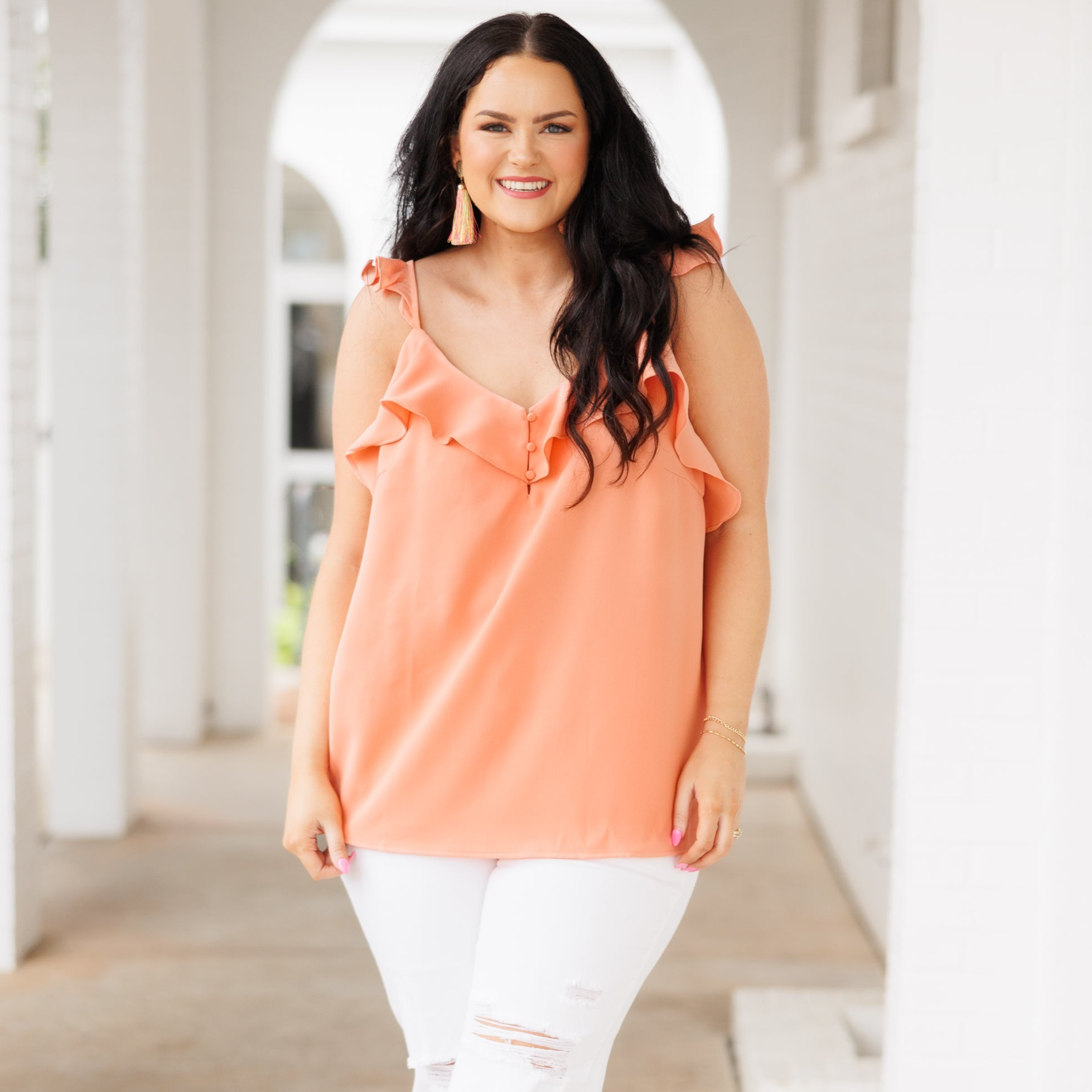 Loving The Sunny Season Tank, Peach