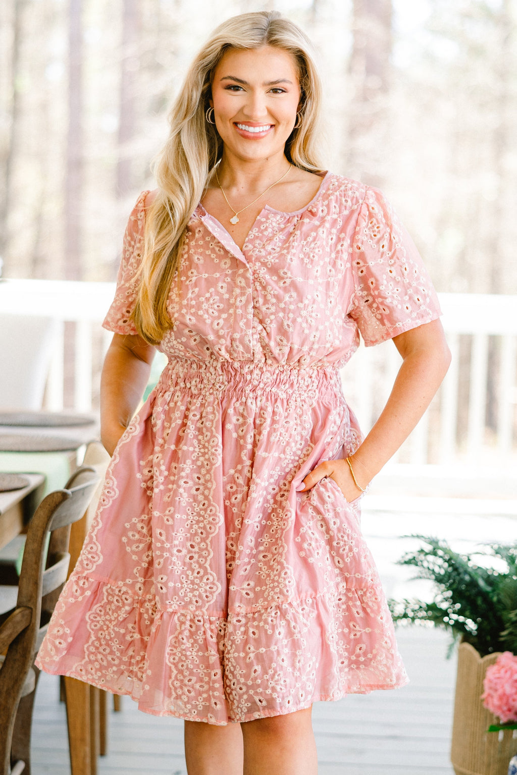 Lush With Life Dress, Pink
