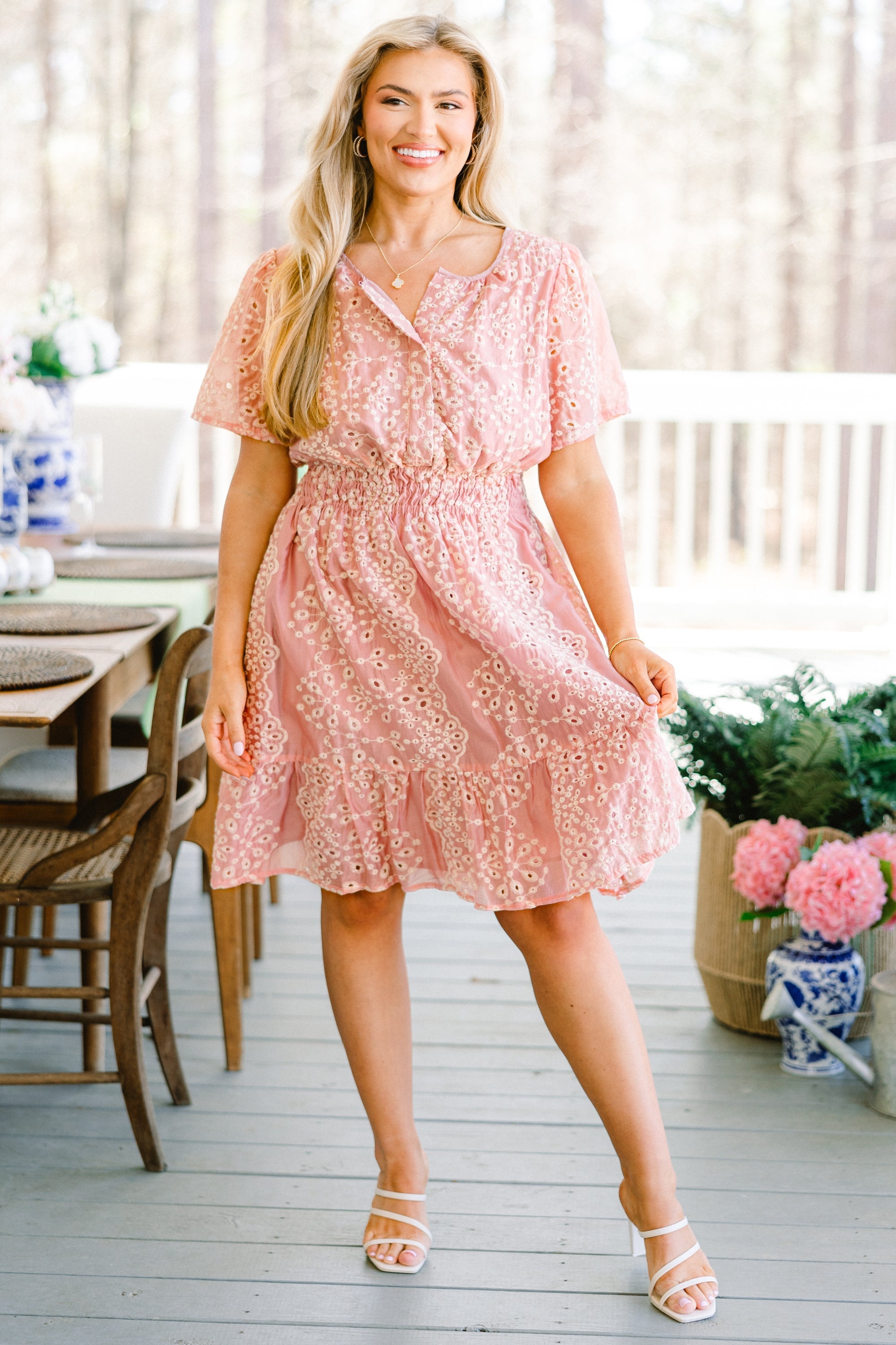 Lush With Life Dress, Pink