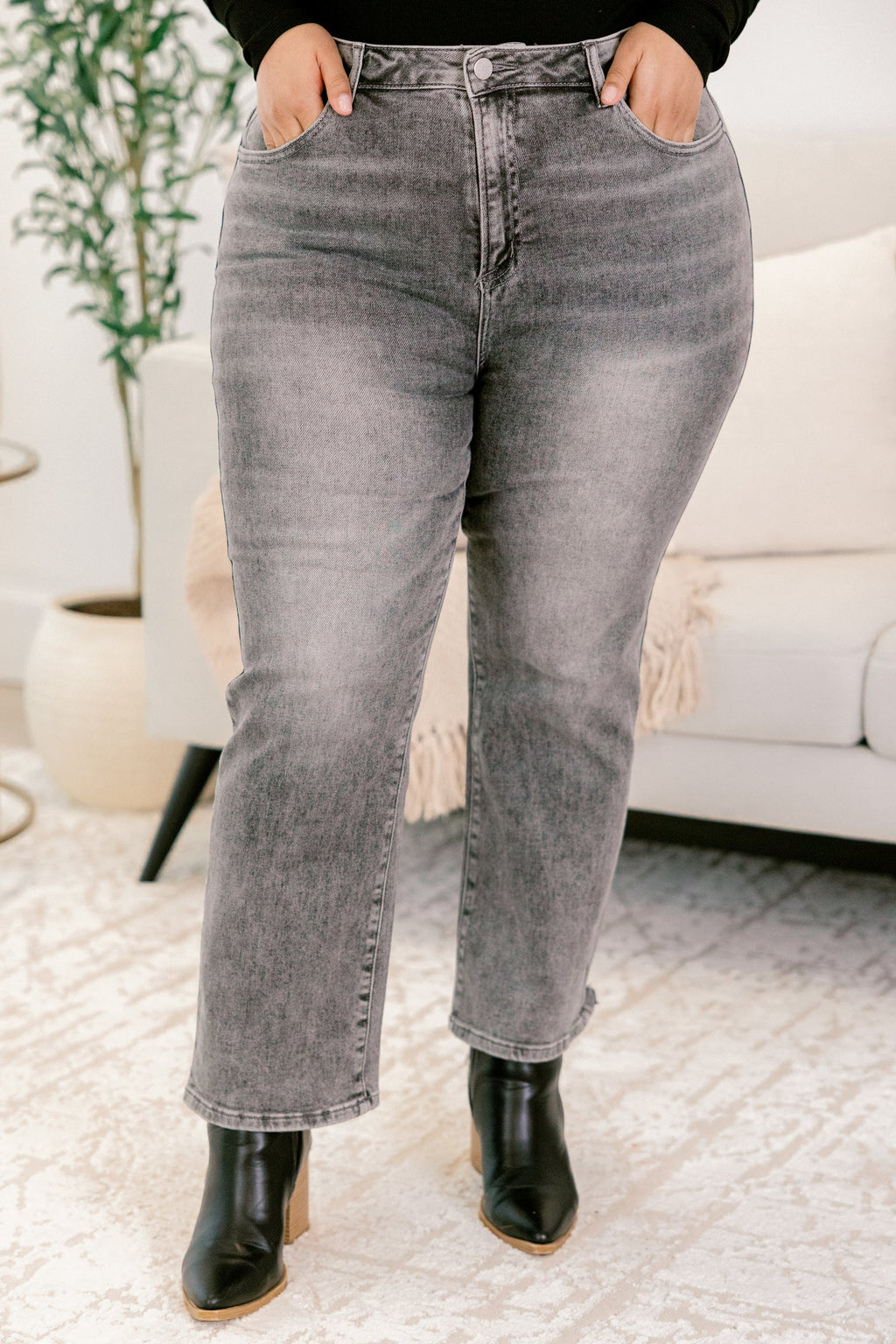 Made The Call Jeans, Gray