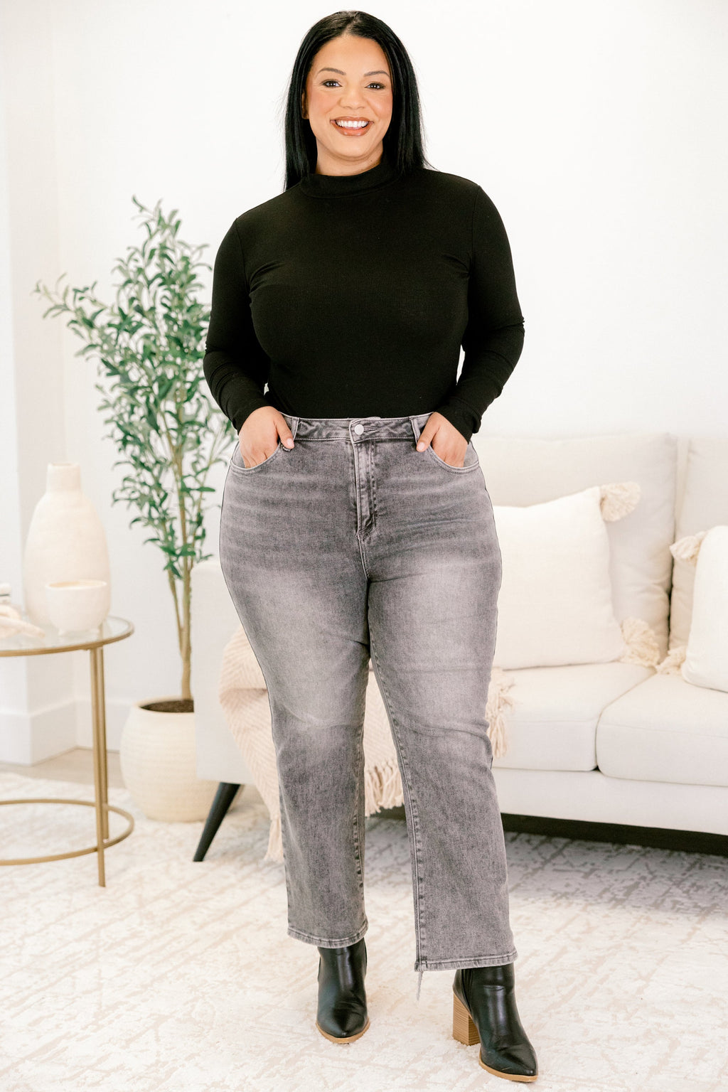 Made The Call Jeans, Gray