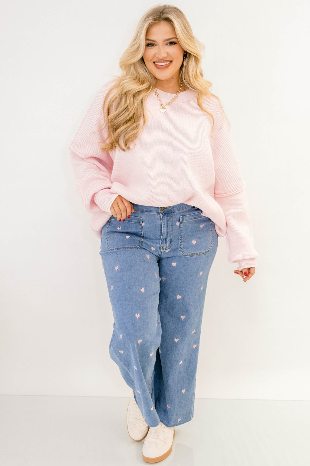 Magically Perfect Sweater, Light Pink