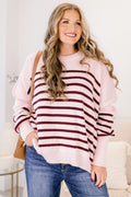 Magically Perfect Sweater, Pink Stripe
