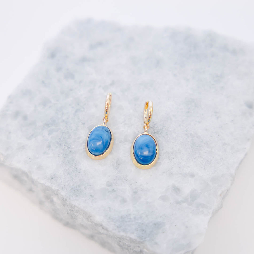 Magnolia Muse Earrings, Blue