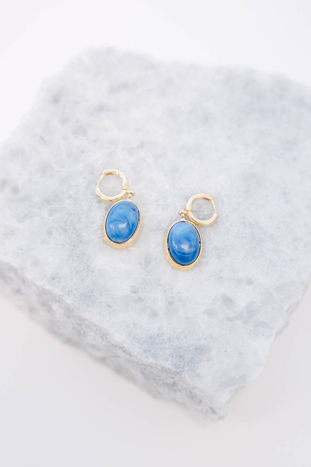Magnolia Muse Earrings, Blue