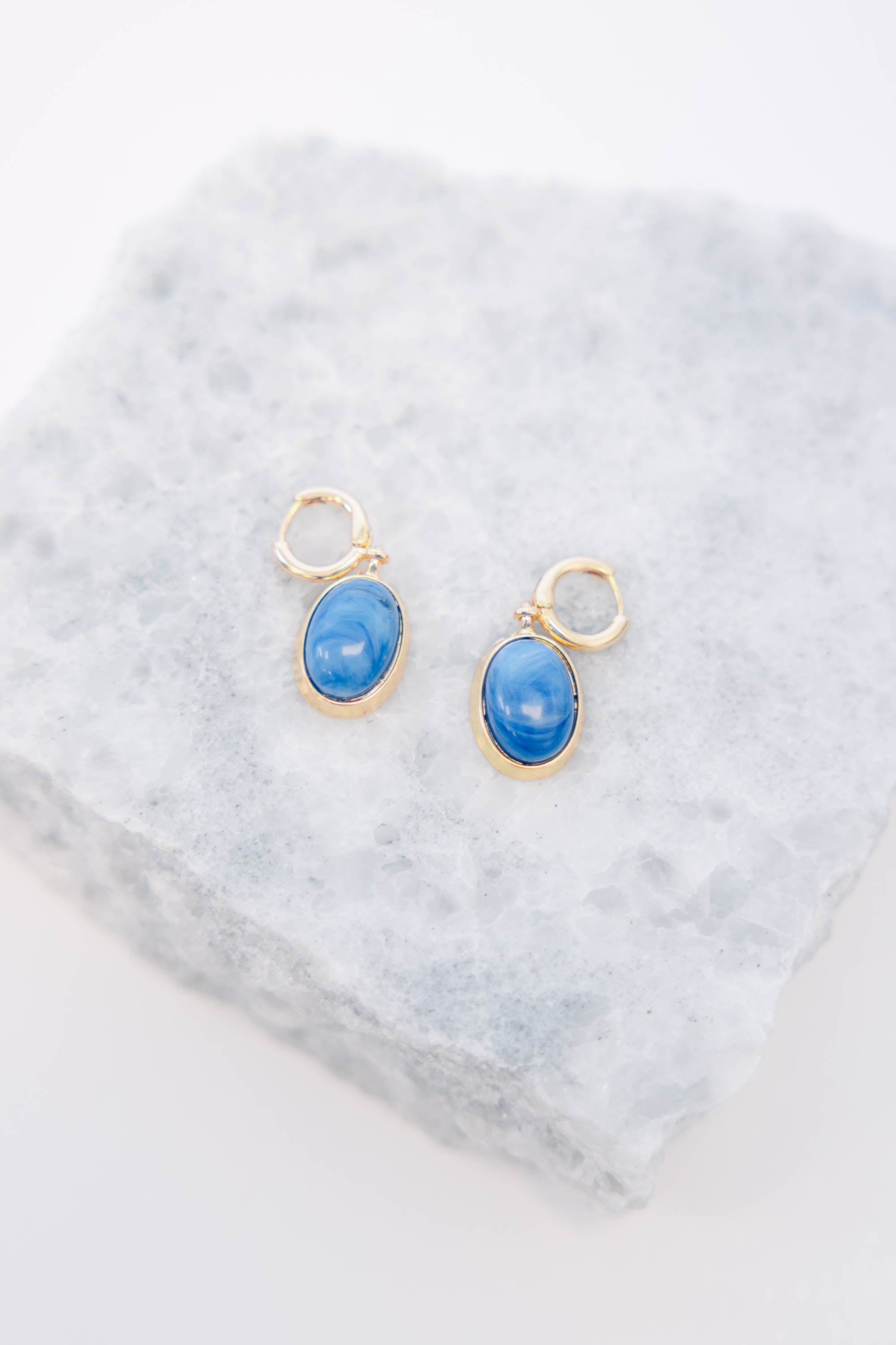 Magnolia Muse Earrings, Blue