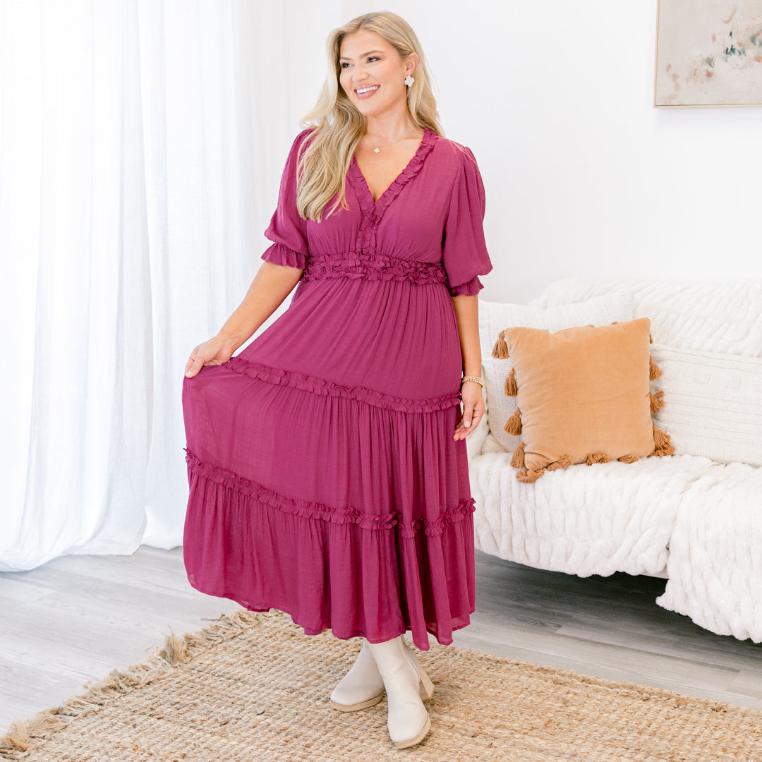 Make A Statement Maxi Dress, Plum