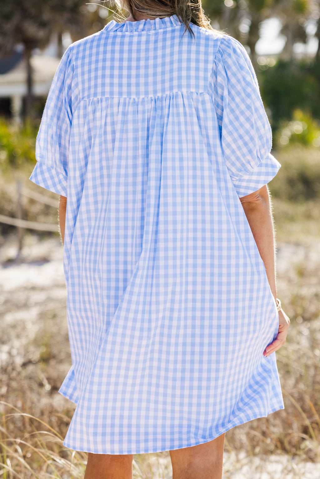 Make My Night Dress, Blue Gingham