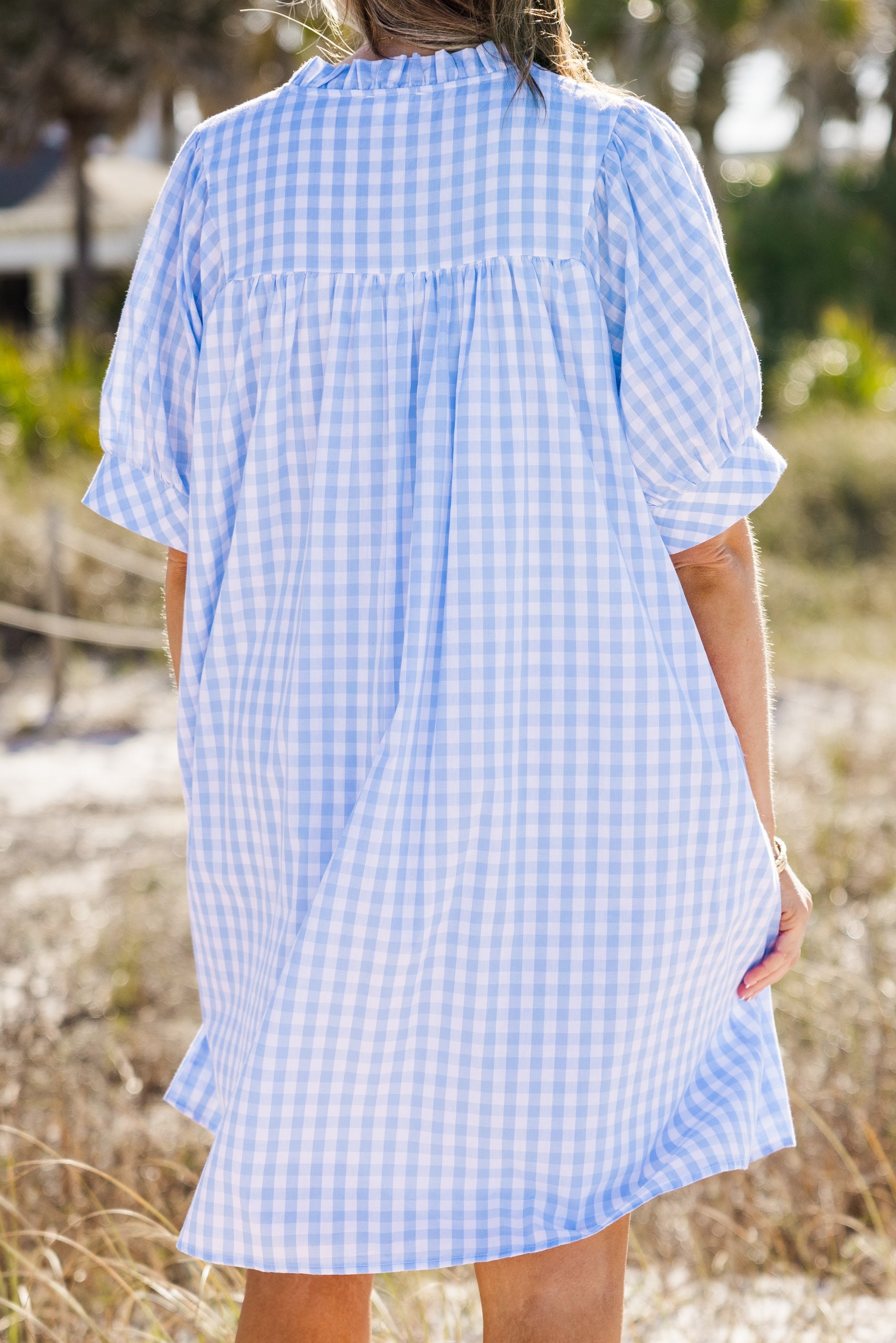 Make My Night Dress, Blue Gingham