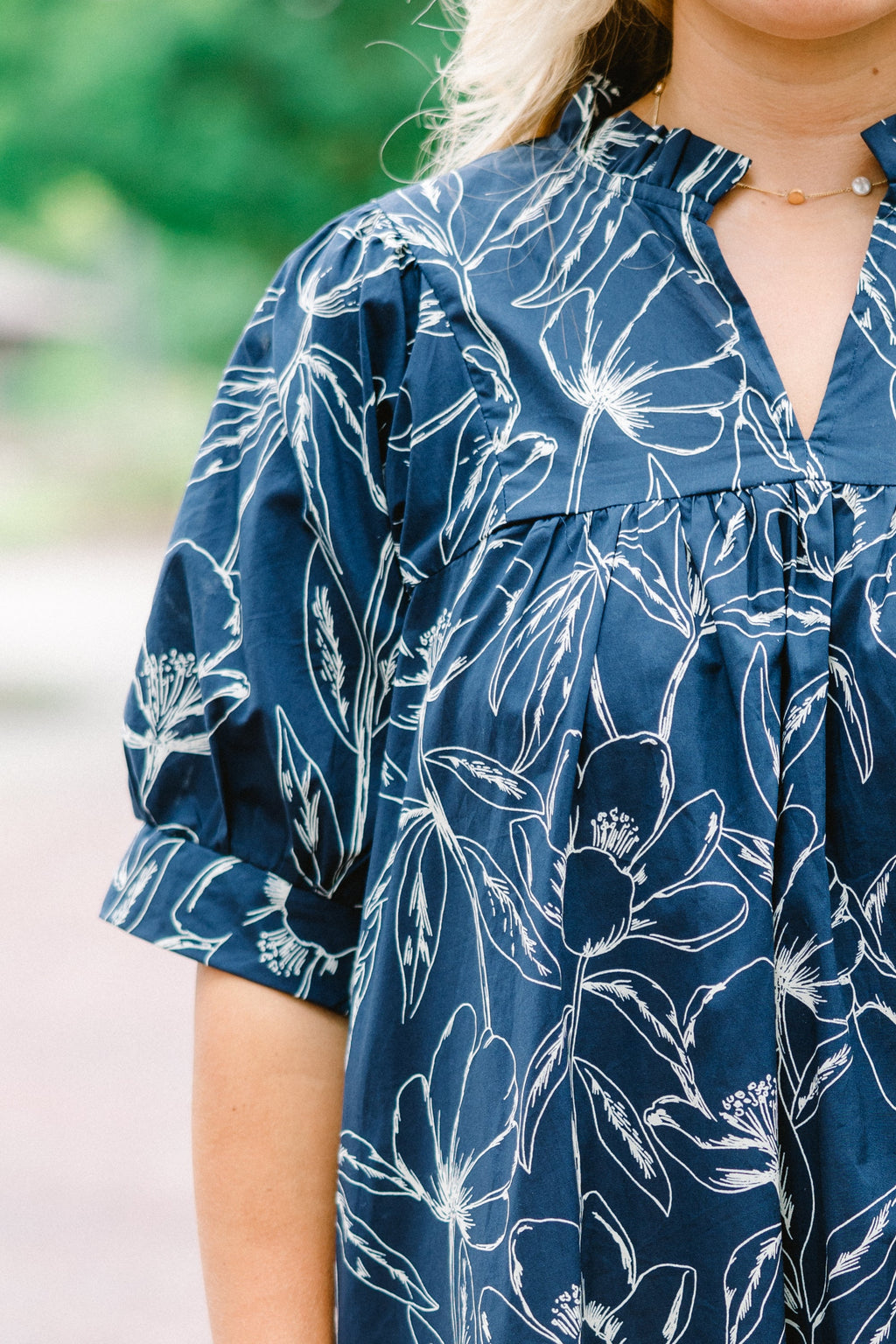 Make My Night Dress, Navy Floral