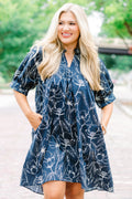 Make My Night Dress, Navy Floral