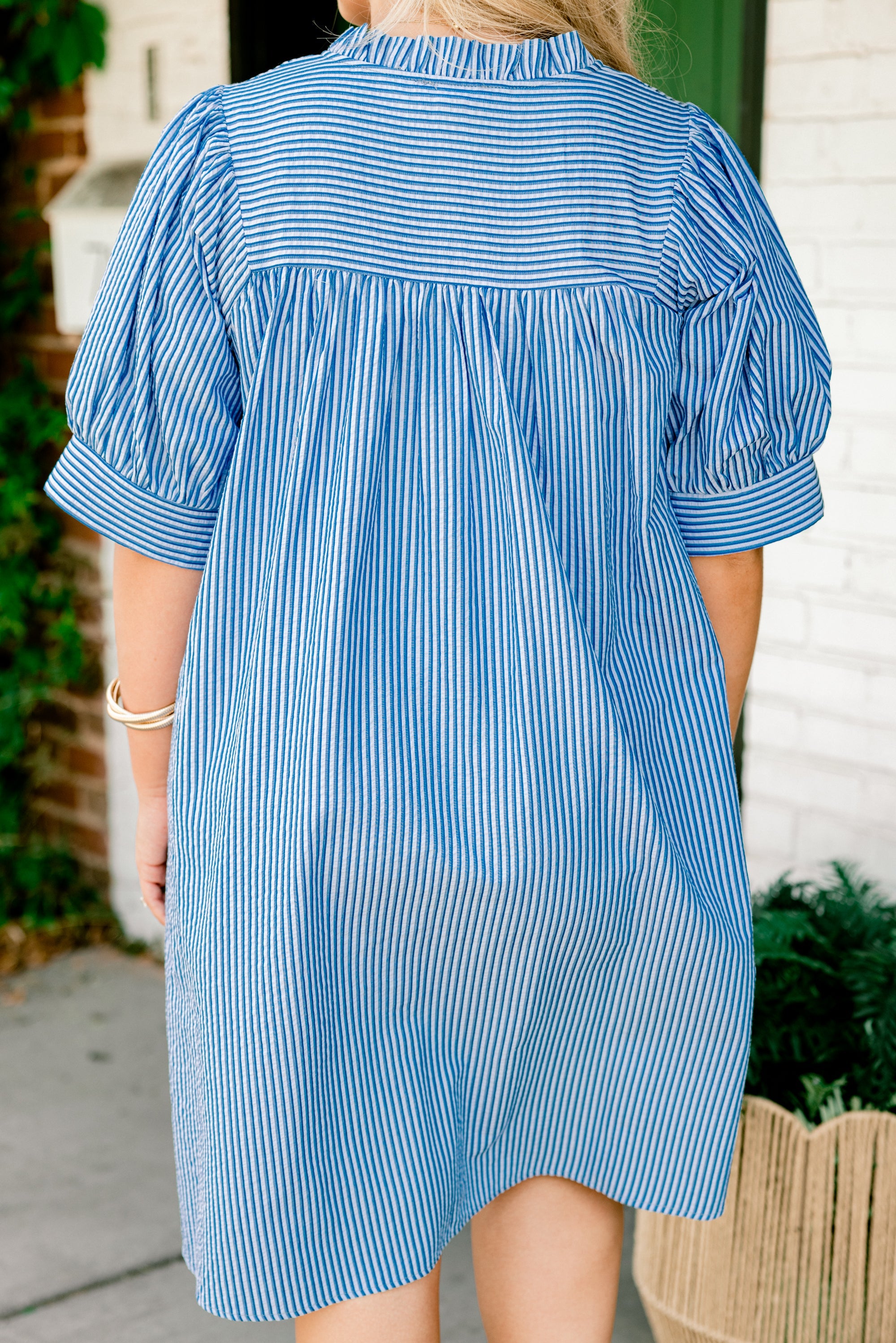 Make My Night Dress, Navy Stripe