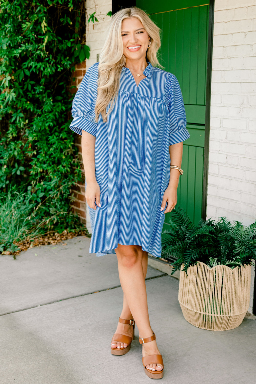 Make My Night Dress, Navy Stripe