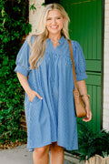 Make My Night Dress, Navy Stripe