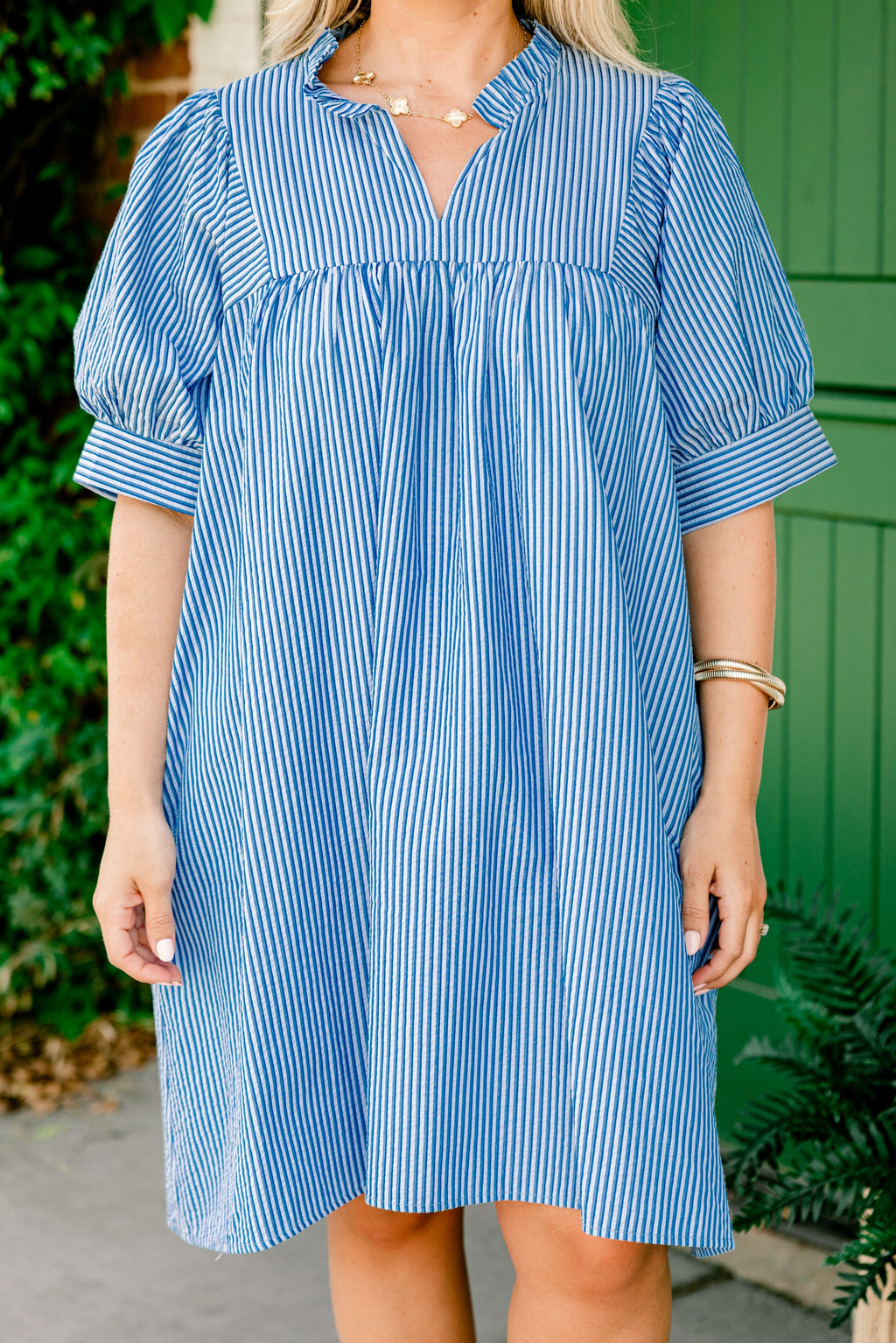 Make My Night Dress, Navy Stripe