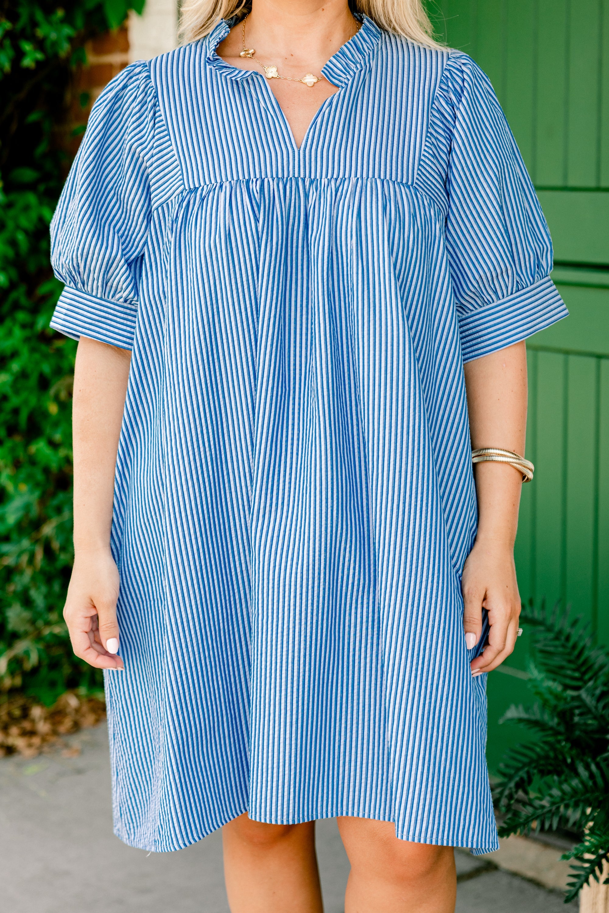 Make My Night Dress, Navy Stripe